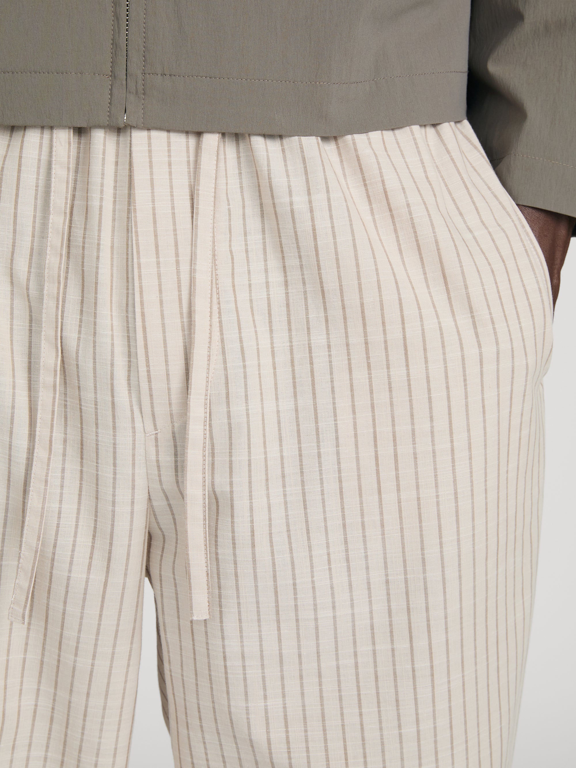 Pyjama Pants -- Beige Stripe - Image 5