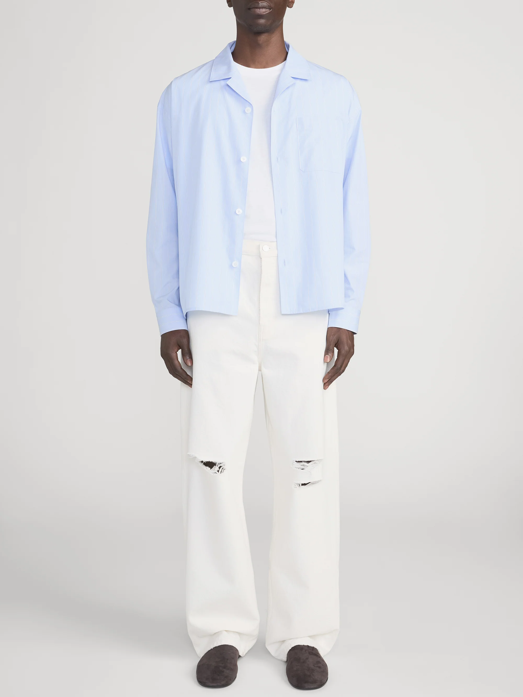 Pajama Shirt -- Blue Stripe - Image 2