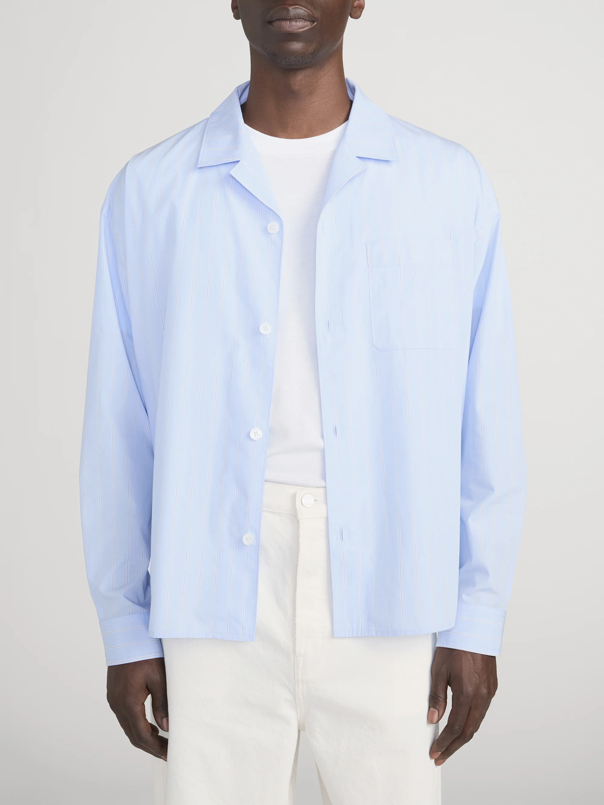 Pajama Shirt -- Blue Stripe - Image 3