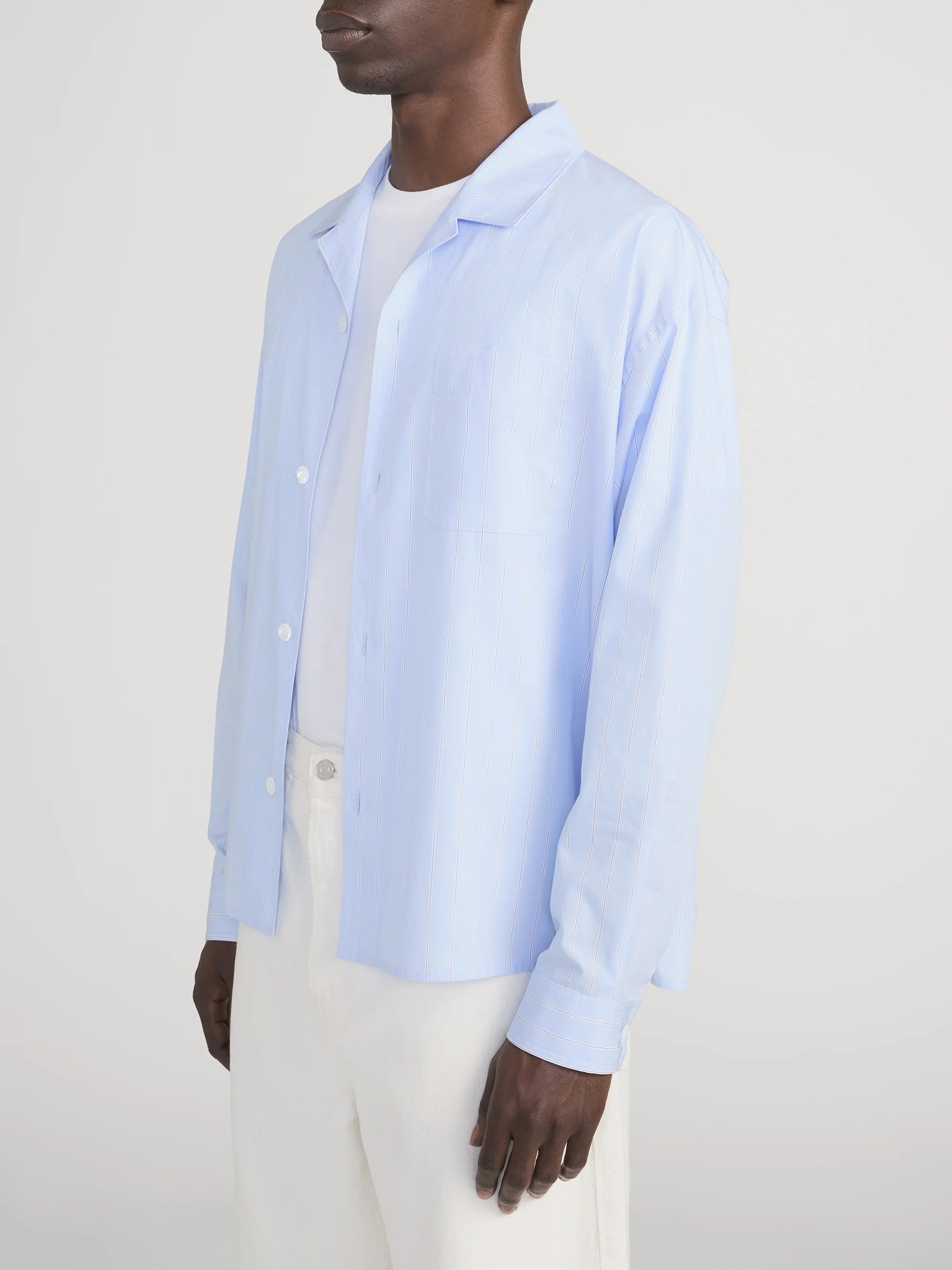 Pajama Shirt -- Blue Stripe - Image 4