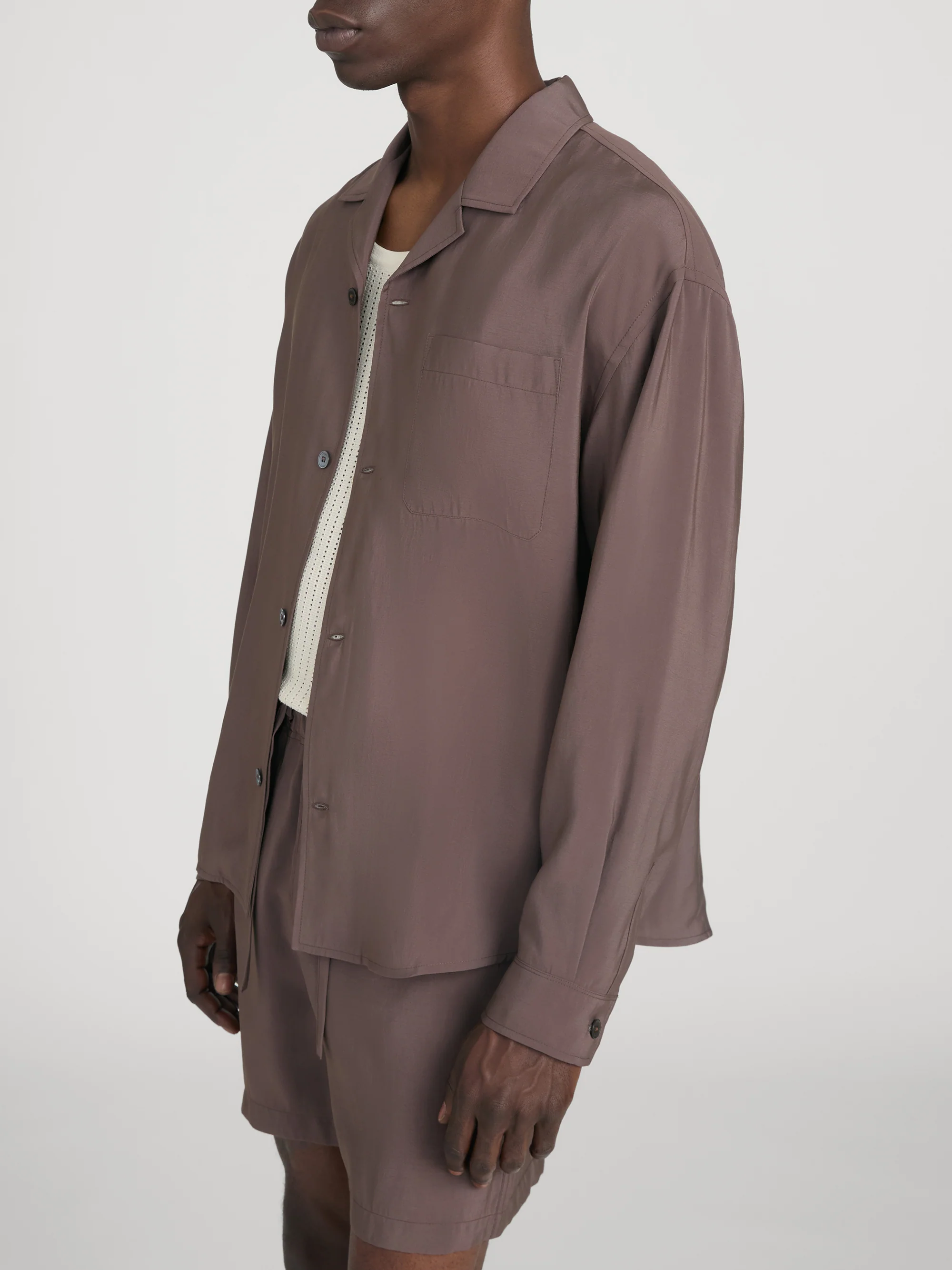 Pyjama Shirt -- Dusty Mauve - Image 3