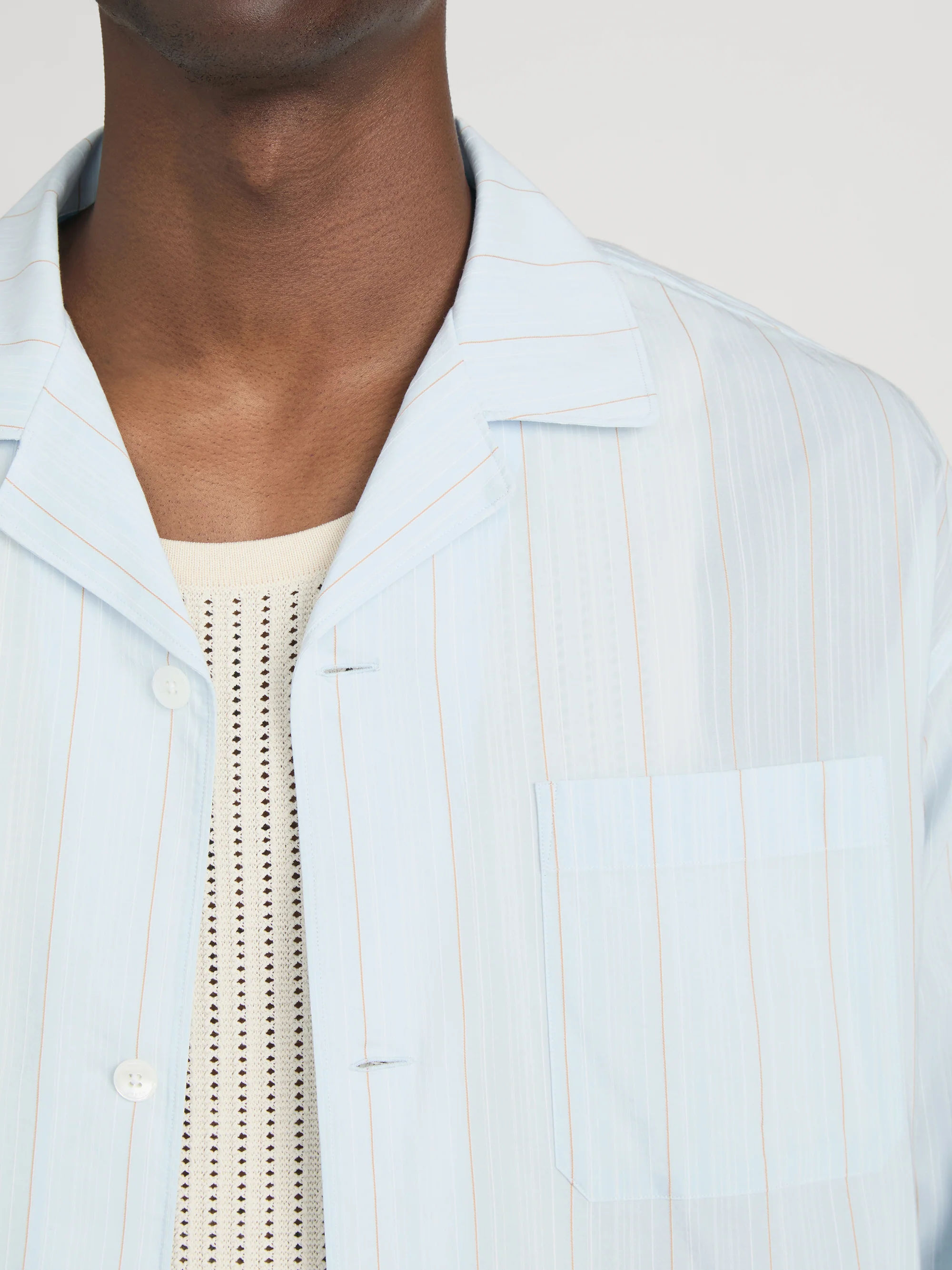 Pyjama Shirt -- Blue Stripe - Image 5