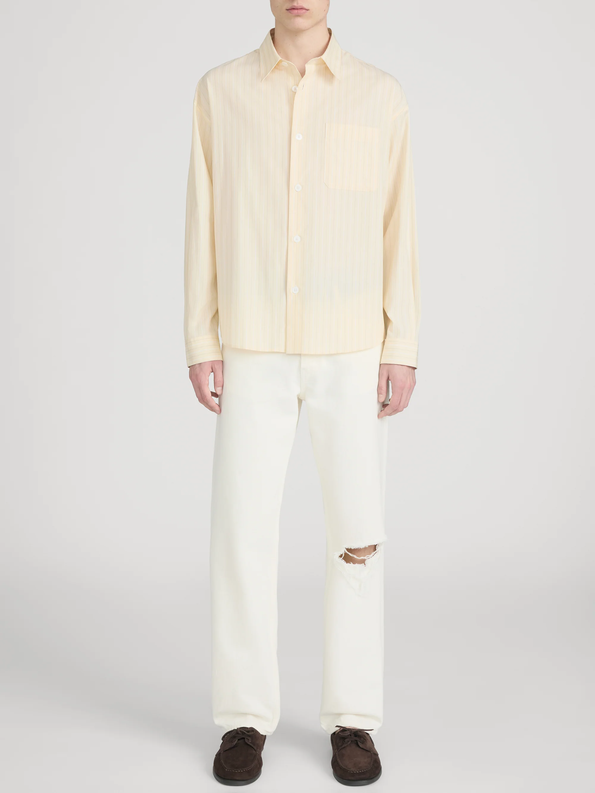 Pyjama Shirt -- Yellow Stripe - Image 2