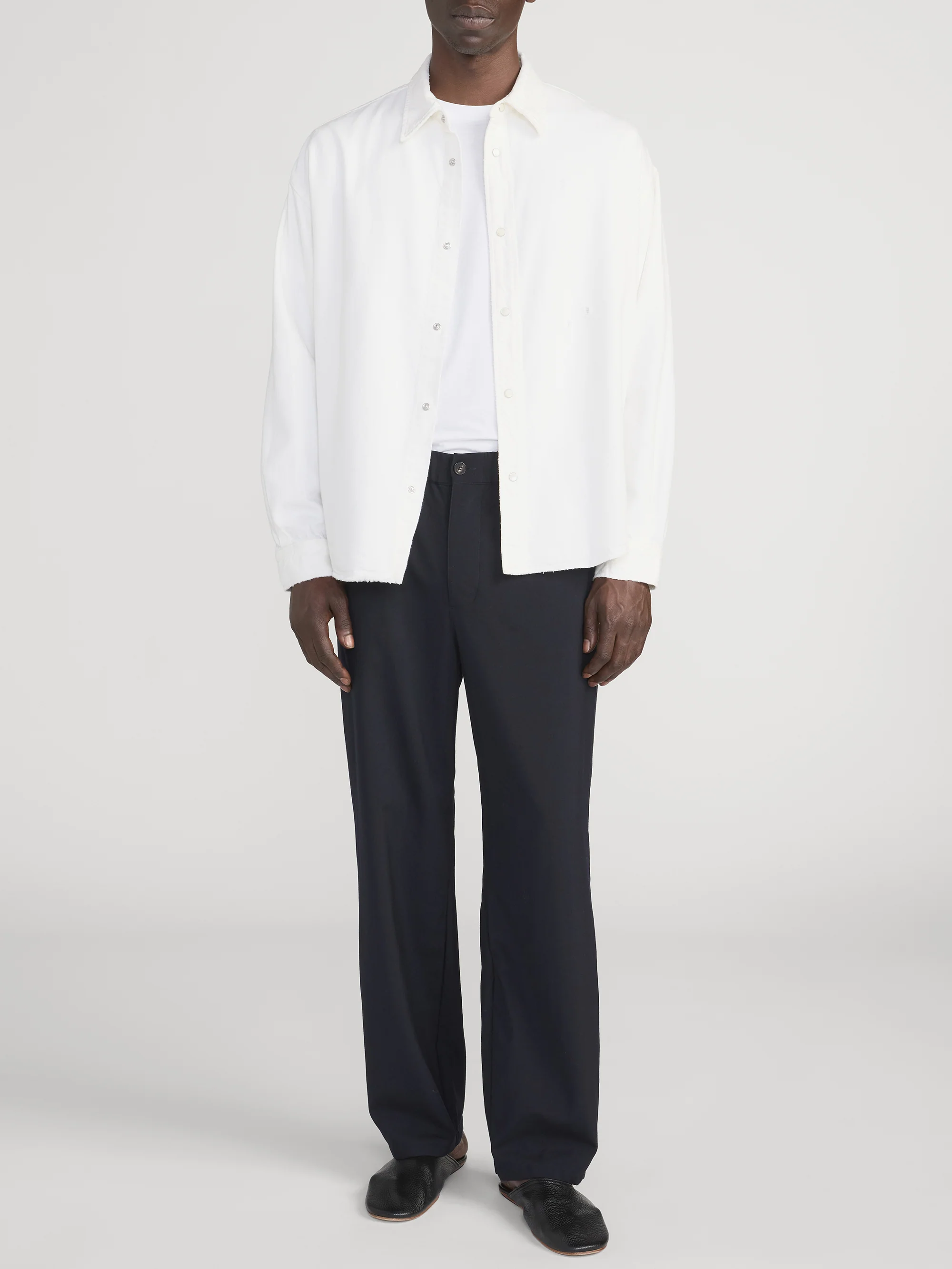 Relaxed Denim Shirt -- Off White - Image 2