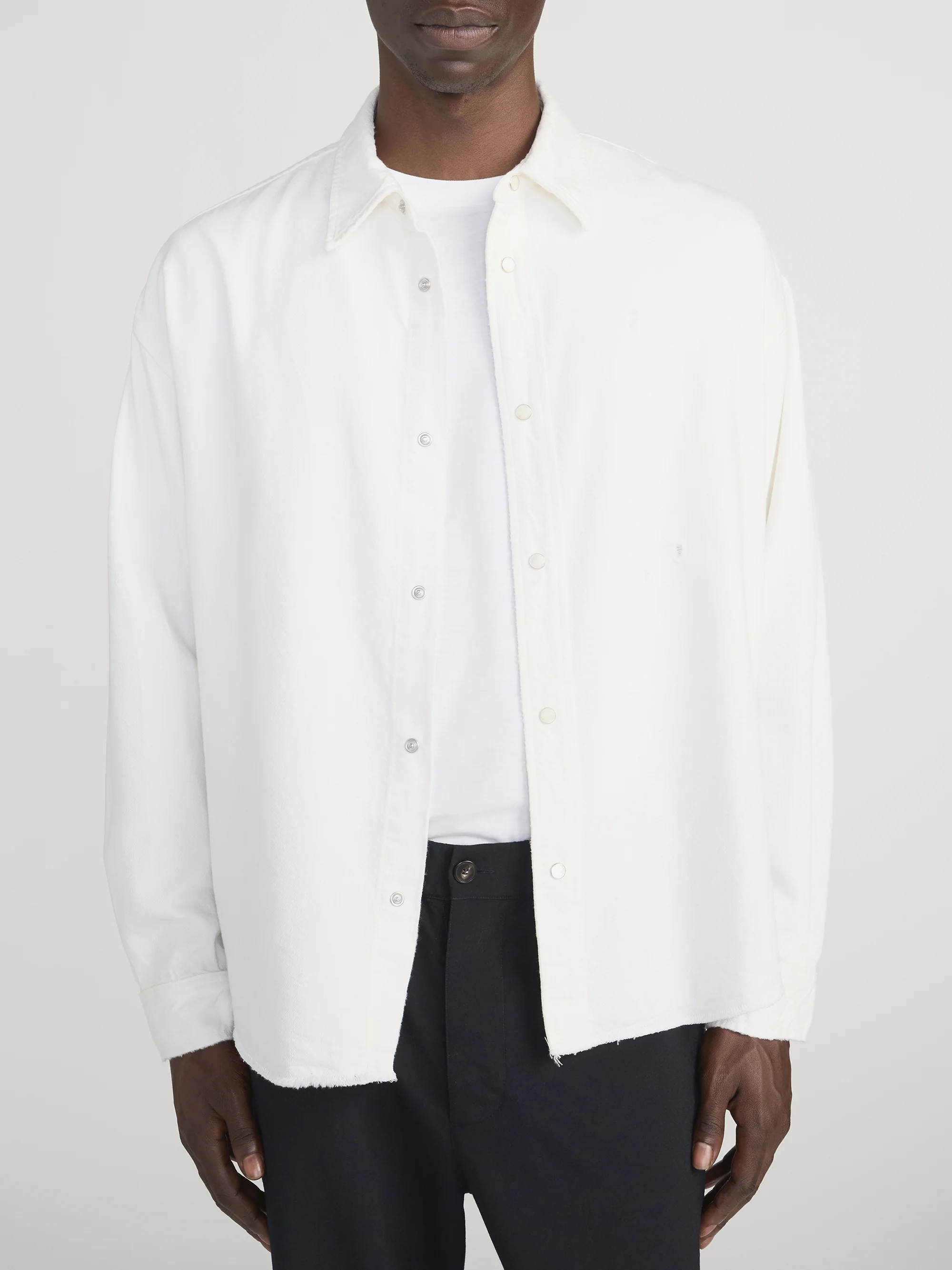 Relaxed Denim Shirt -- Off White - Image 3