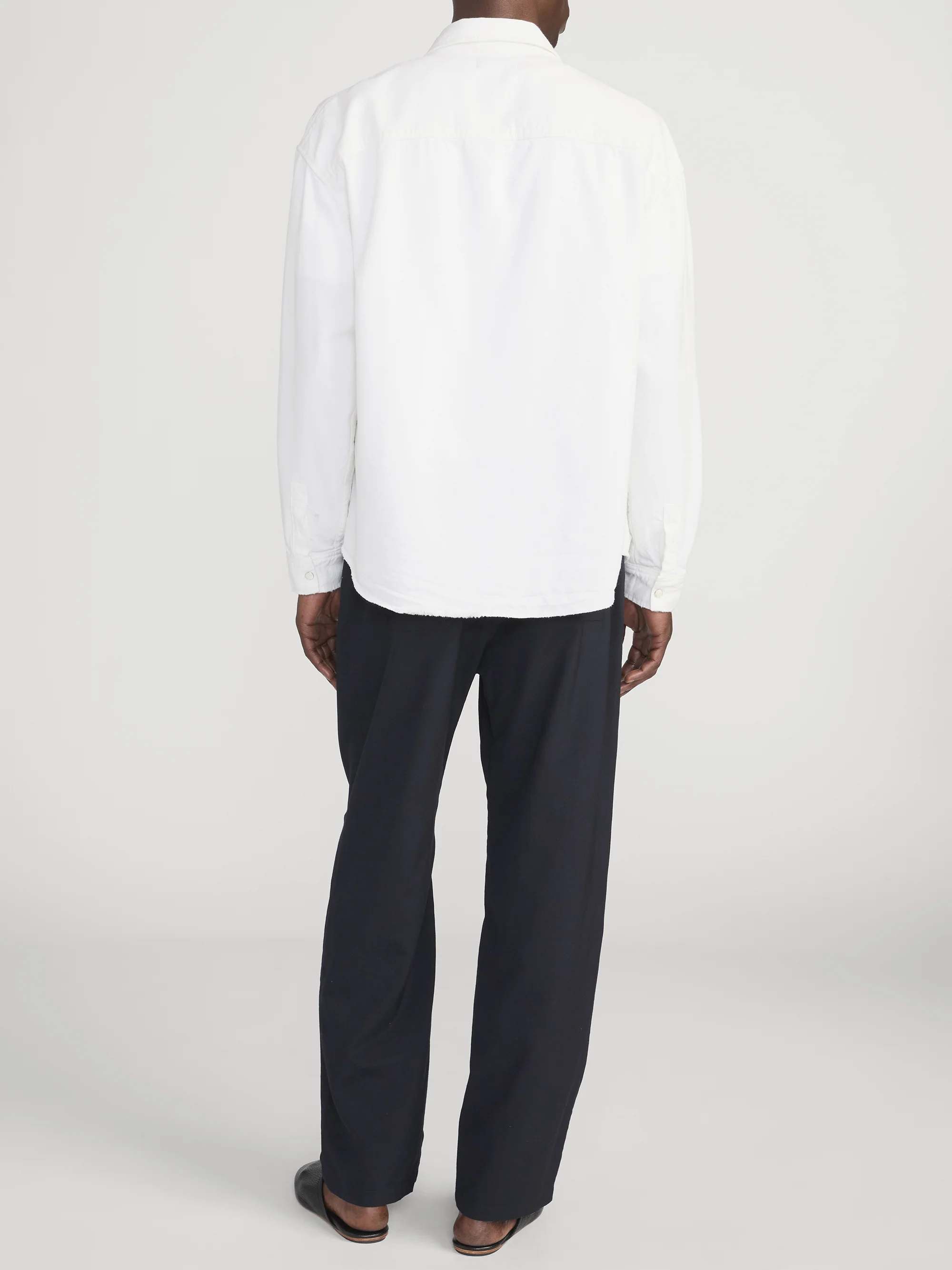 Relaxed Denim Shirt -- Off White - Image 6