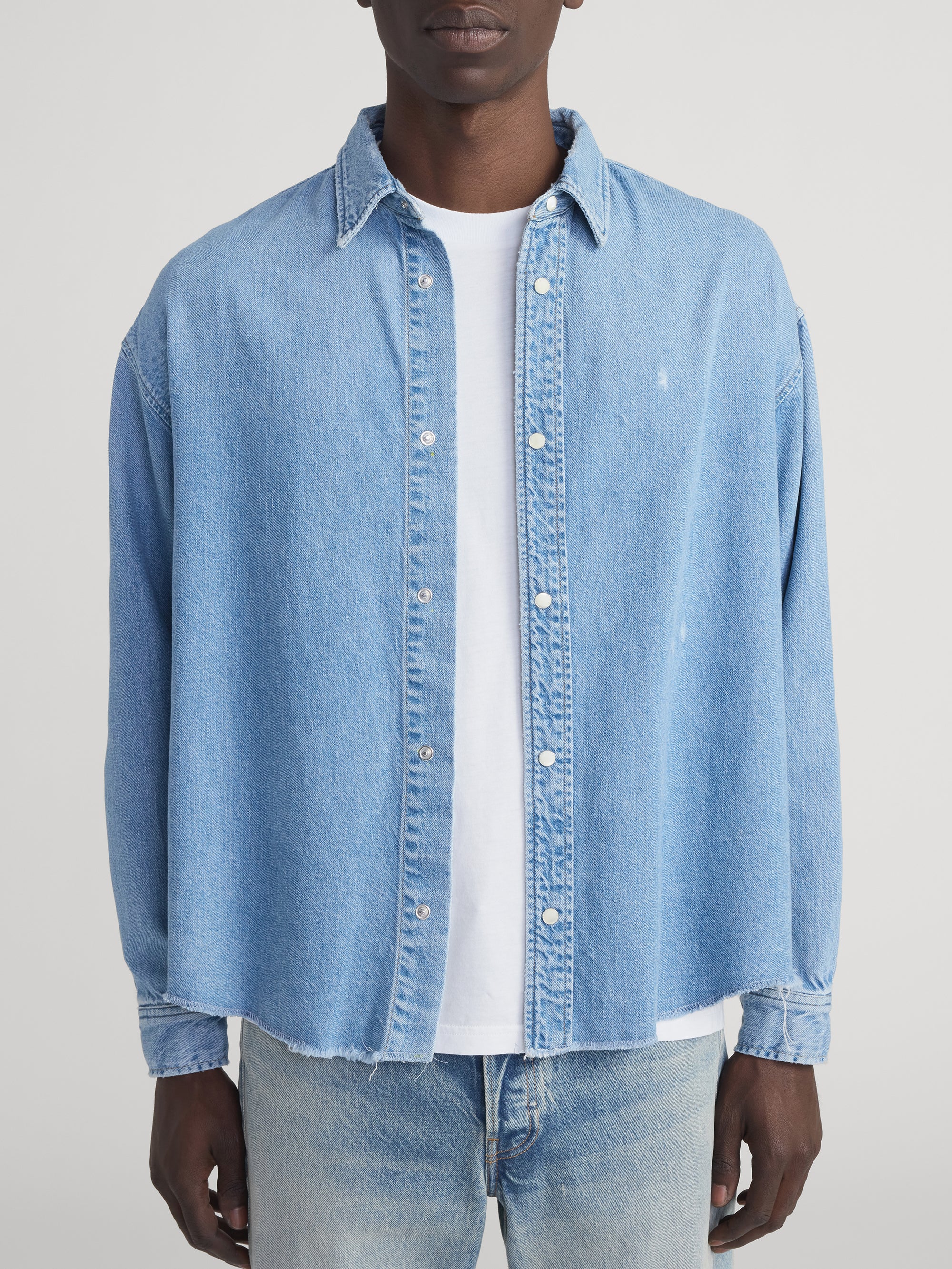Relaxed Denim Shirt -- Voltage - Image 3