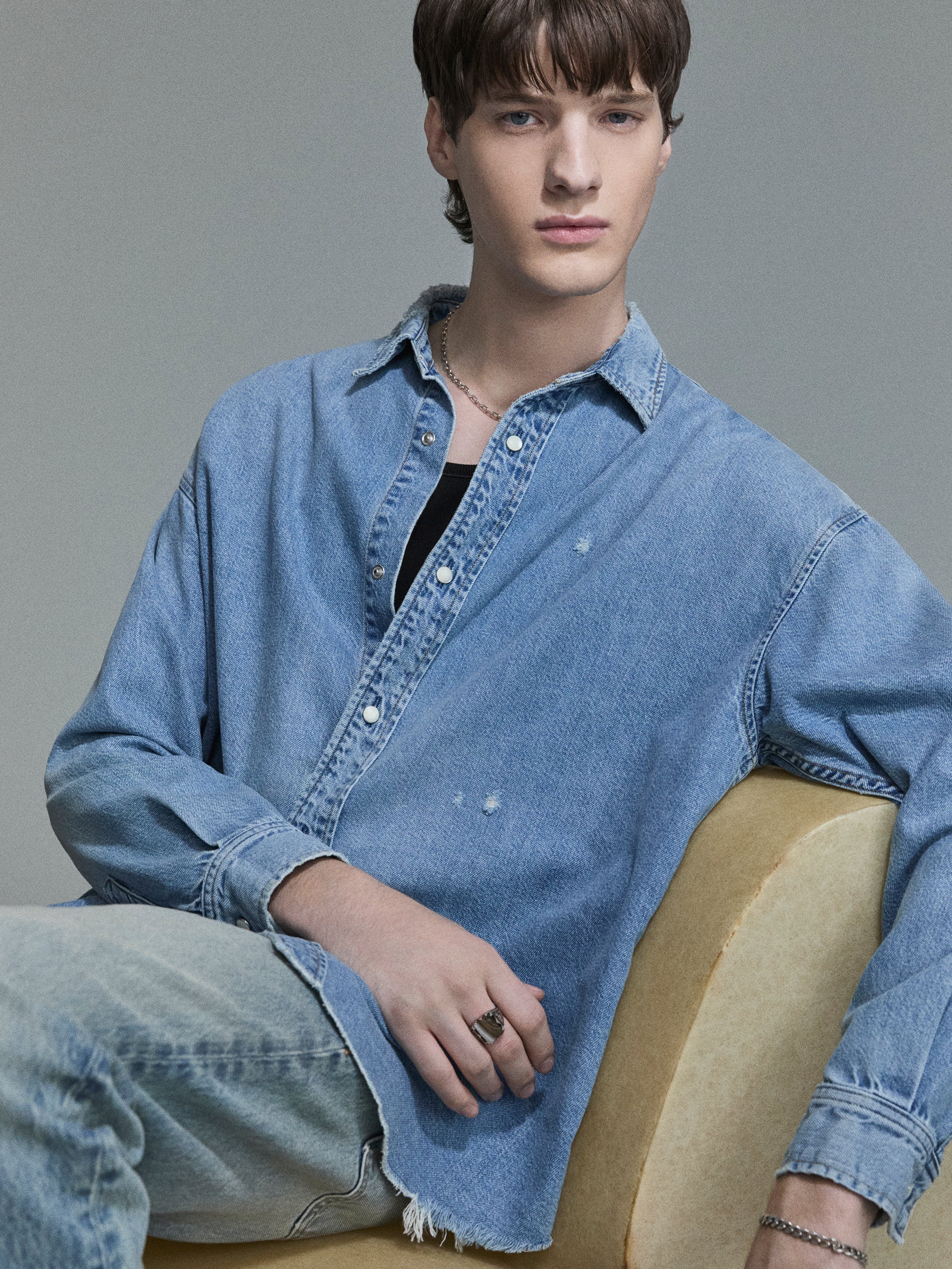 Relaxed Denim Shirt -- Voltage - Image 8