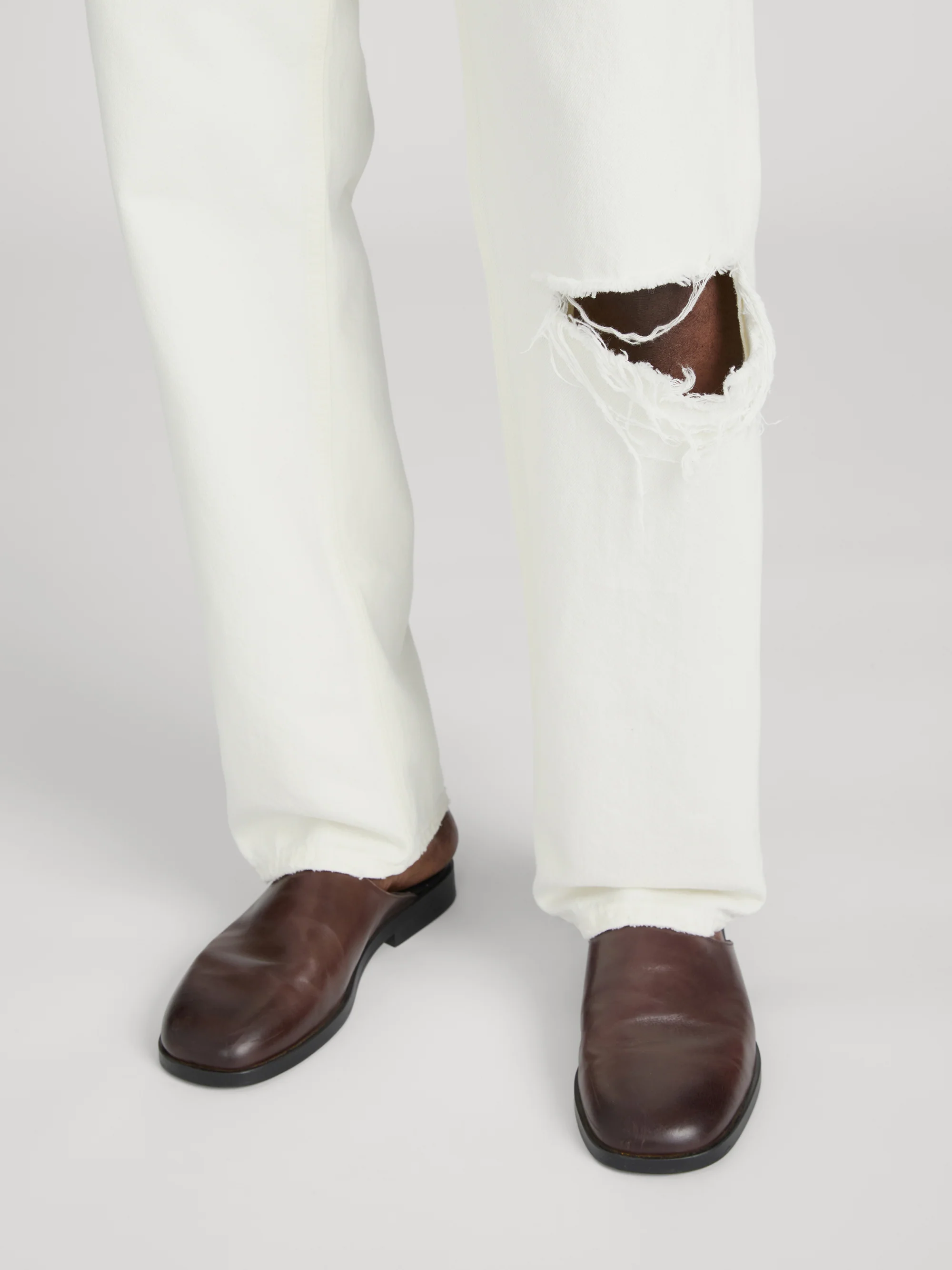 Relaxed Jean -- Off White Rips - Image 6