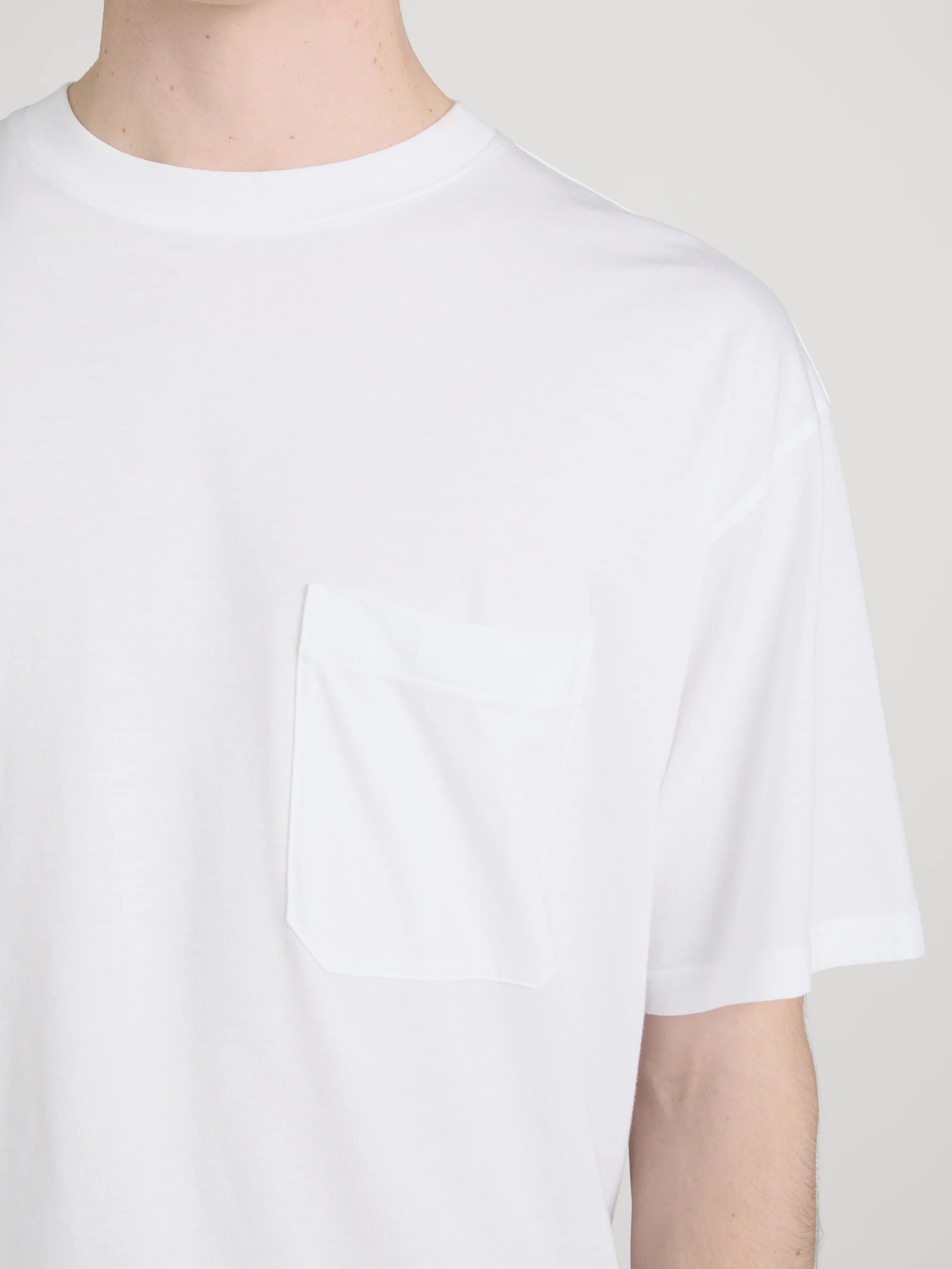 Relaxed Pocket Tee -- White - Image 5