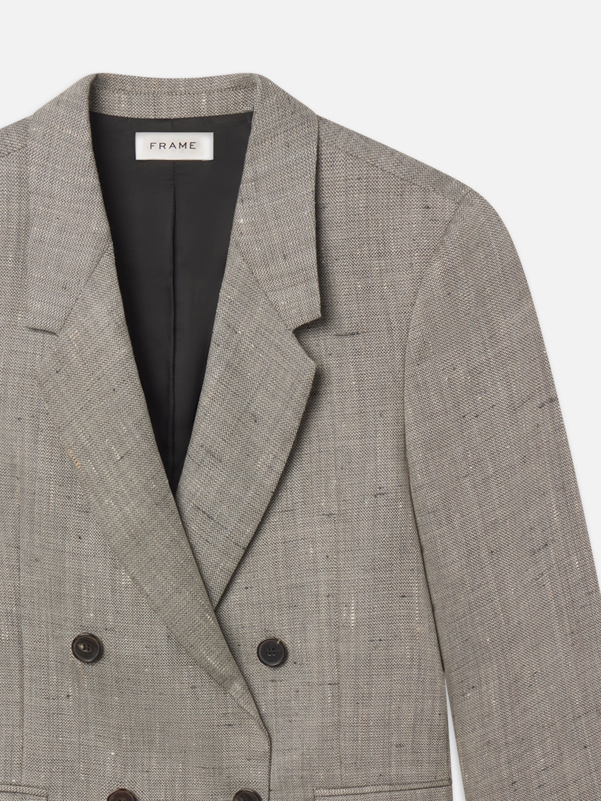 Retro Double Breasted Blazer -- Grey Multi - Image 7