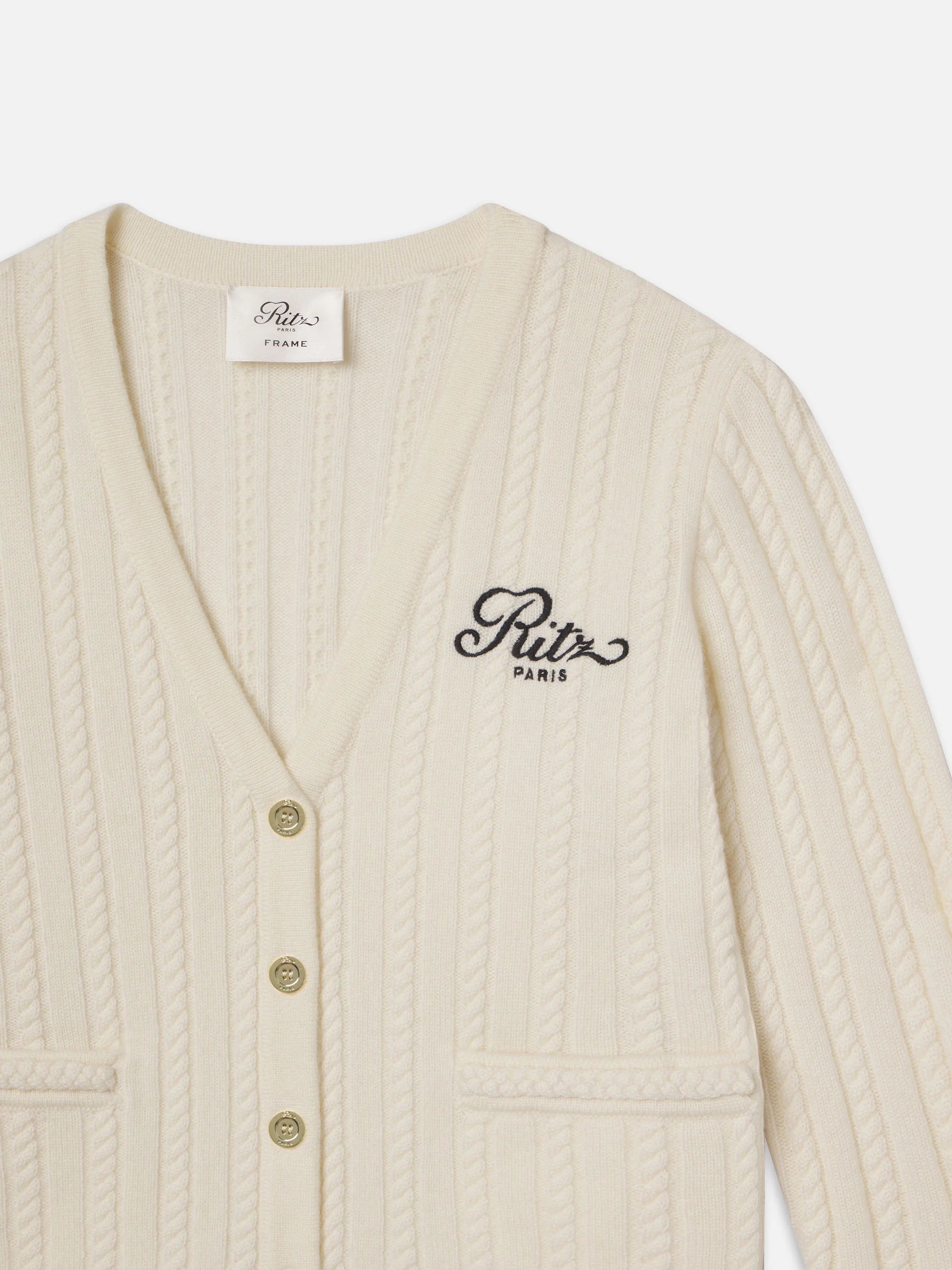 Ritz Cable Cardigan -- Cream - Image 7