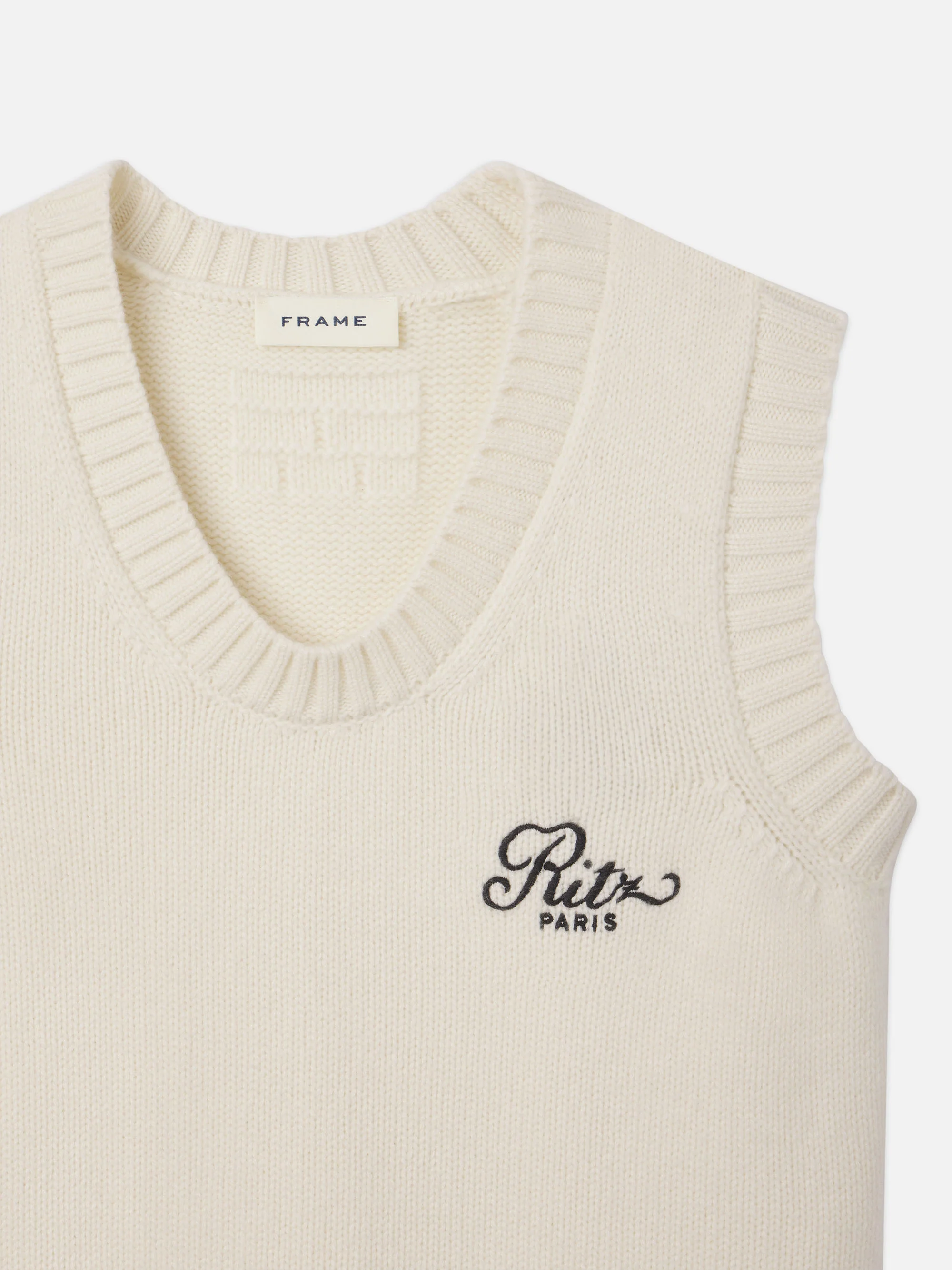Ritz Men's Cashmere Sweater Vest -- Cream - Image 4