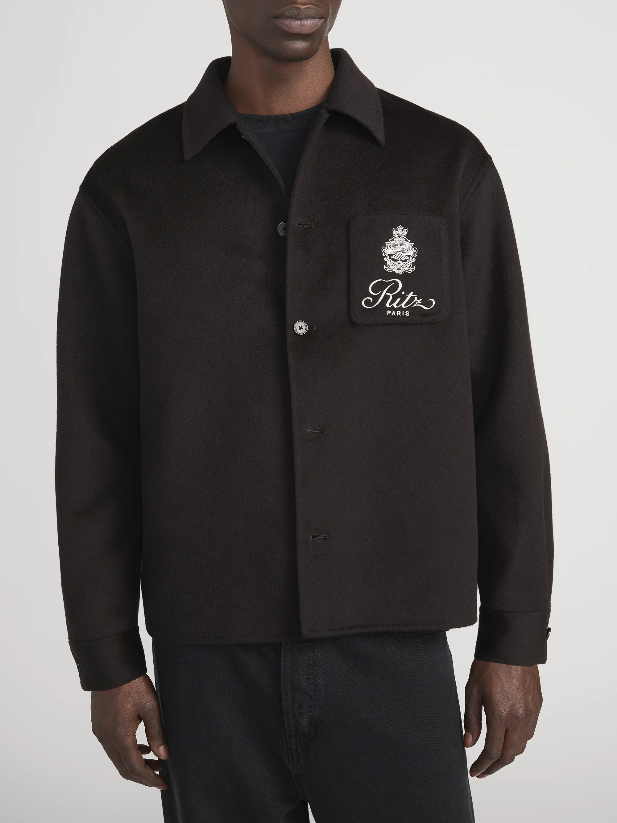 Ritz Double Face Overshirt -- Chocolate Brown - Image 3