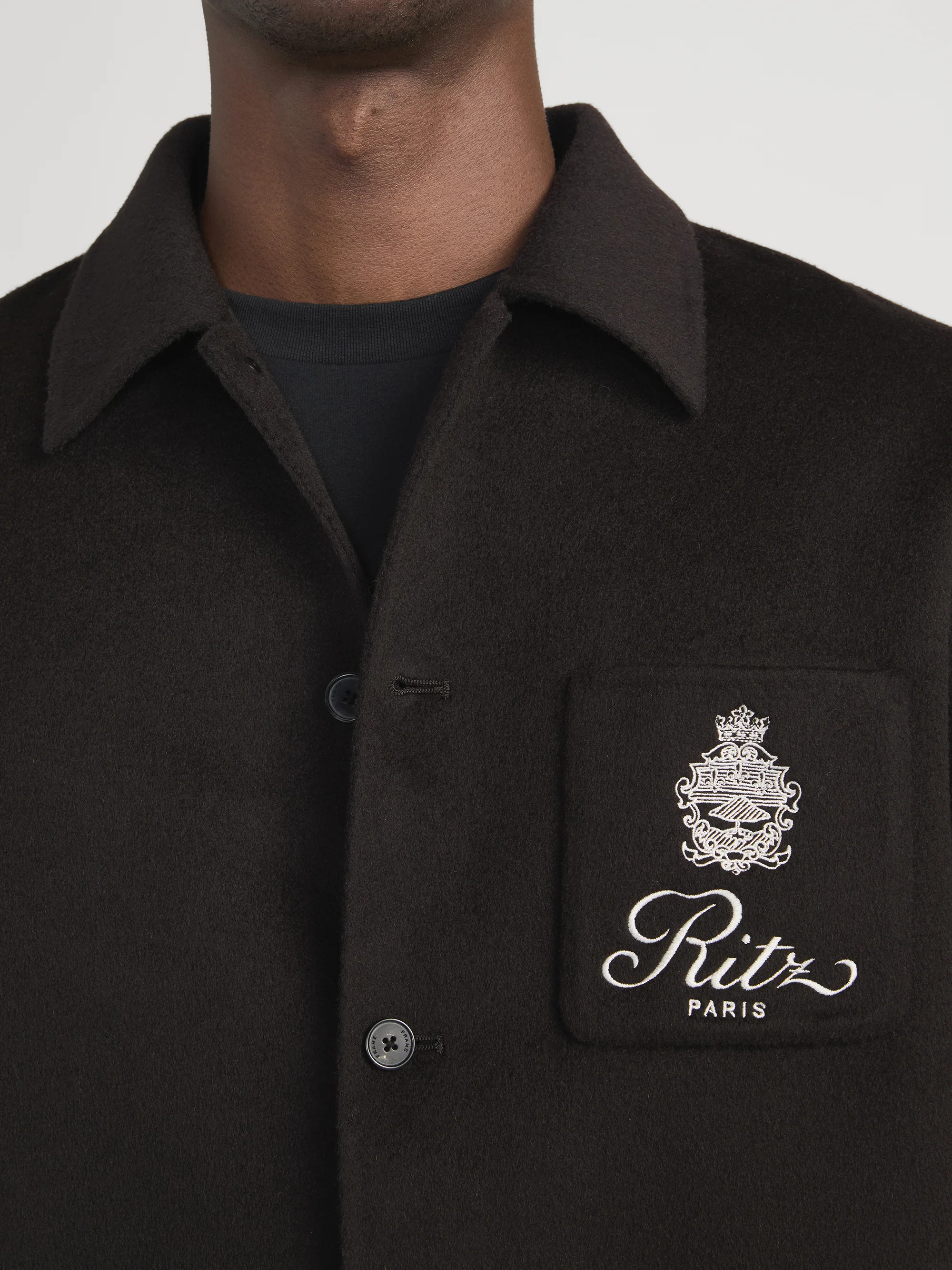 Ritz Double Face Overshirt -- Chocolate Brown - Image 4