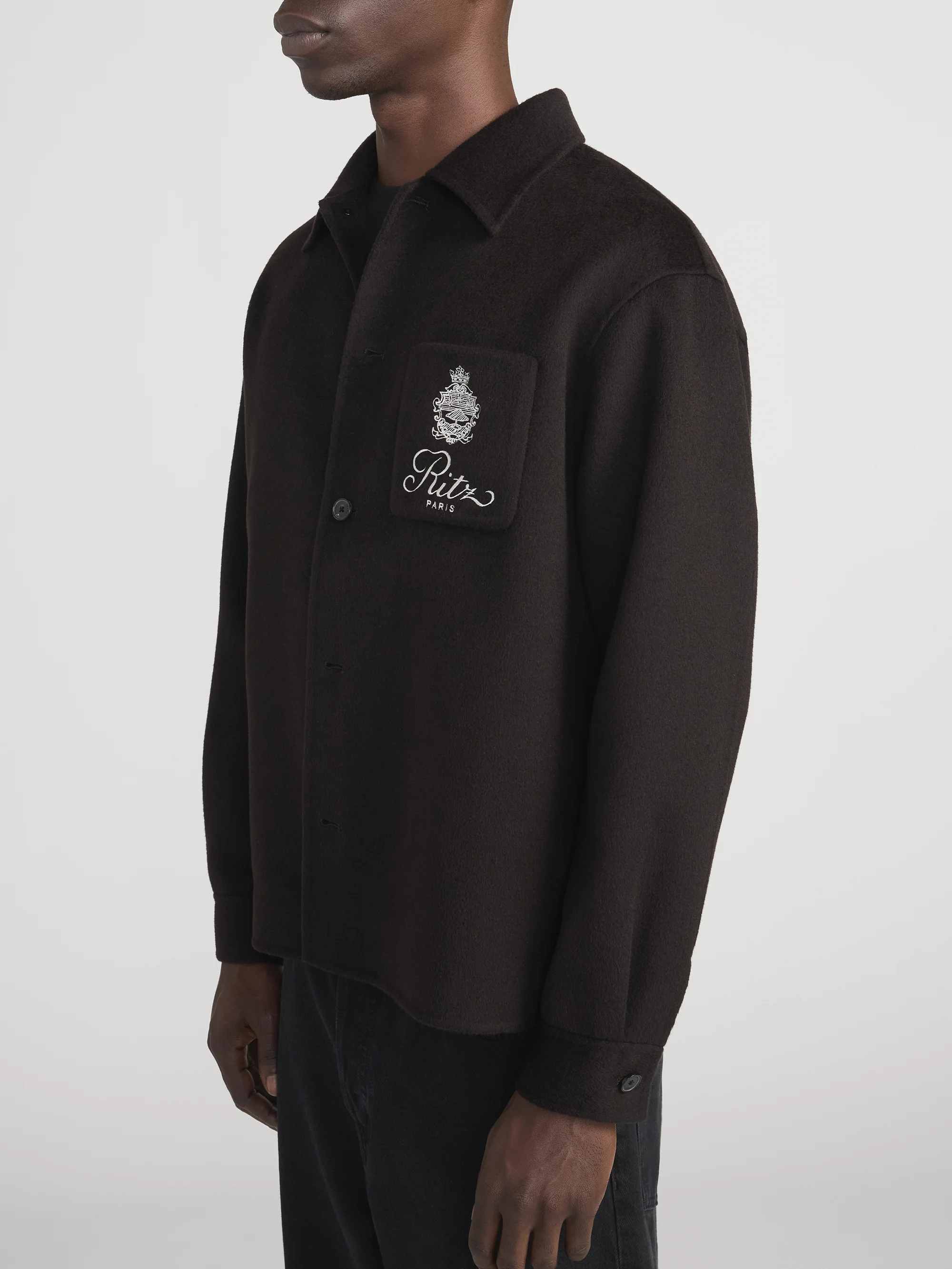 Ritz Double Face Overshirt -- Chocolate Brown - Image 5