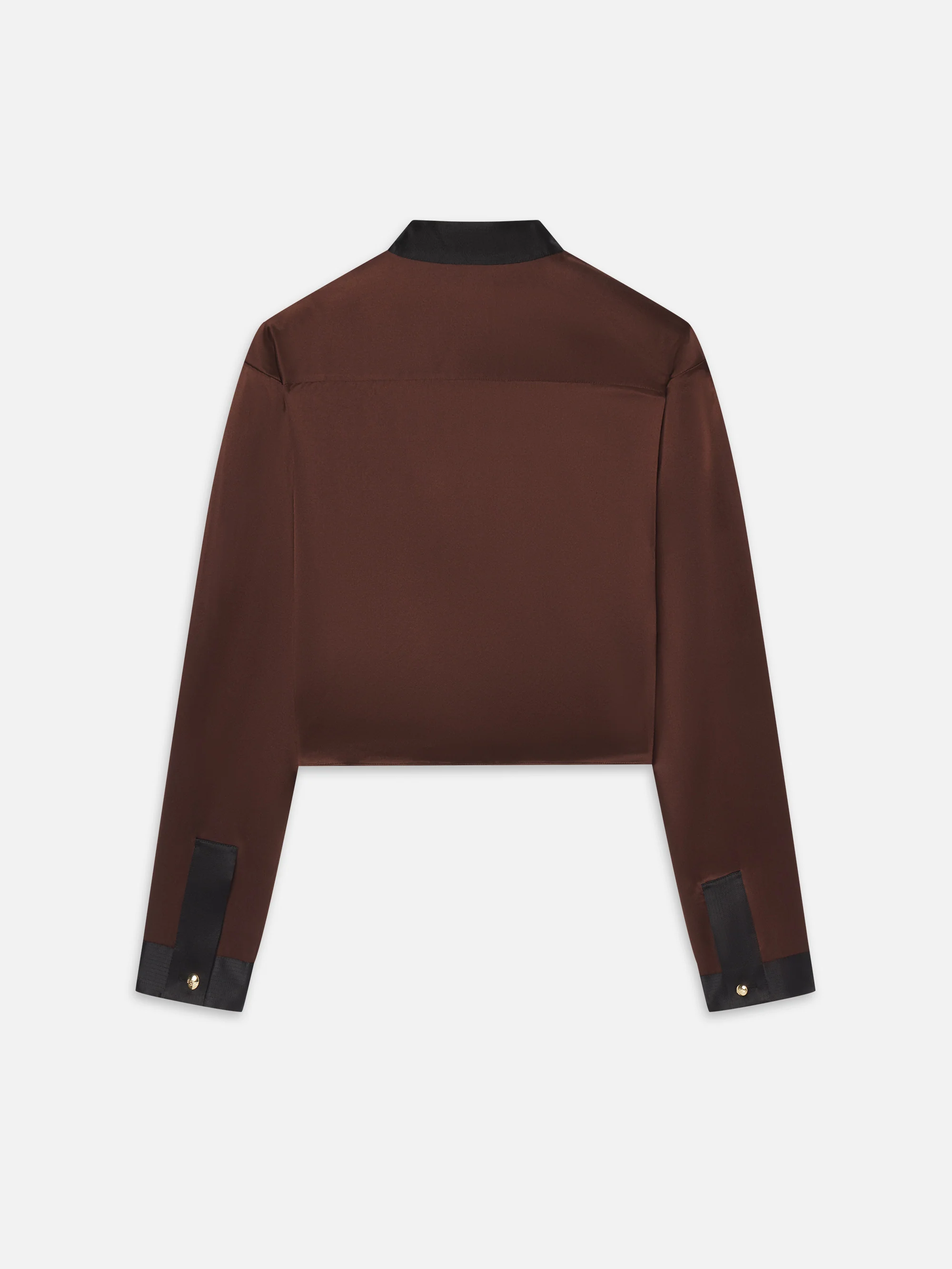 Ritz Feminine Silk Blouse -- Chocolate Brown - Image 9