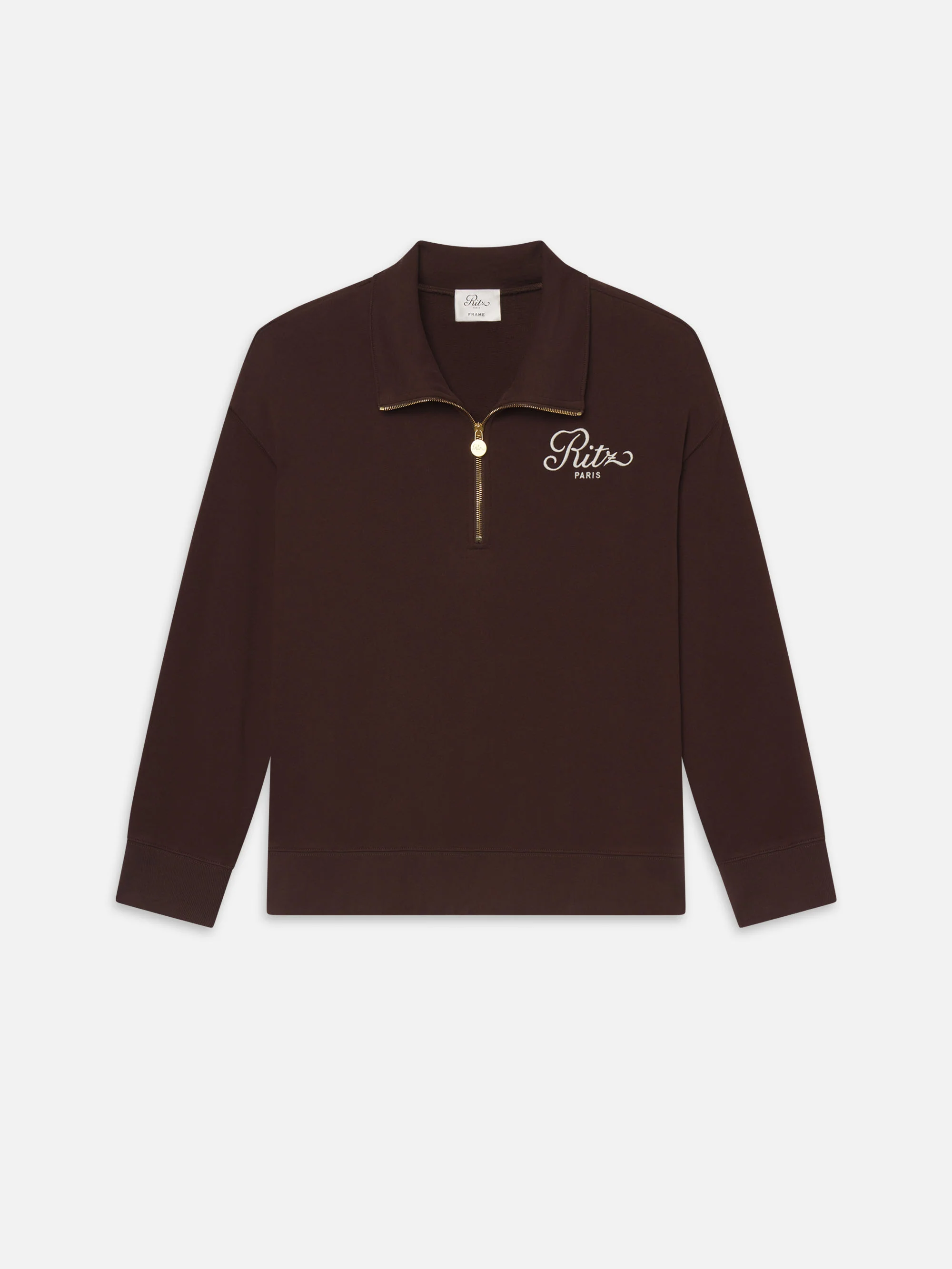 Ritz Half Zip Polo -- Chocolate Brown