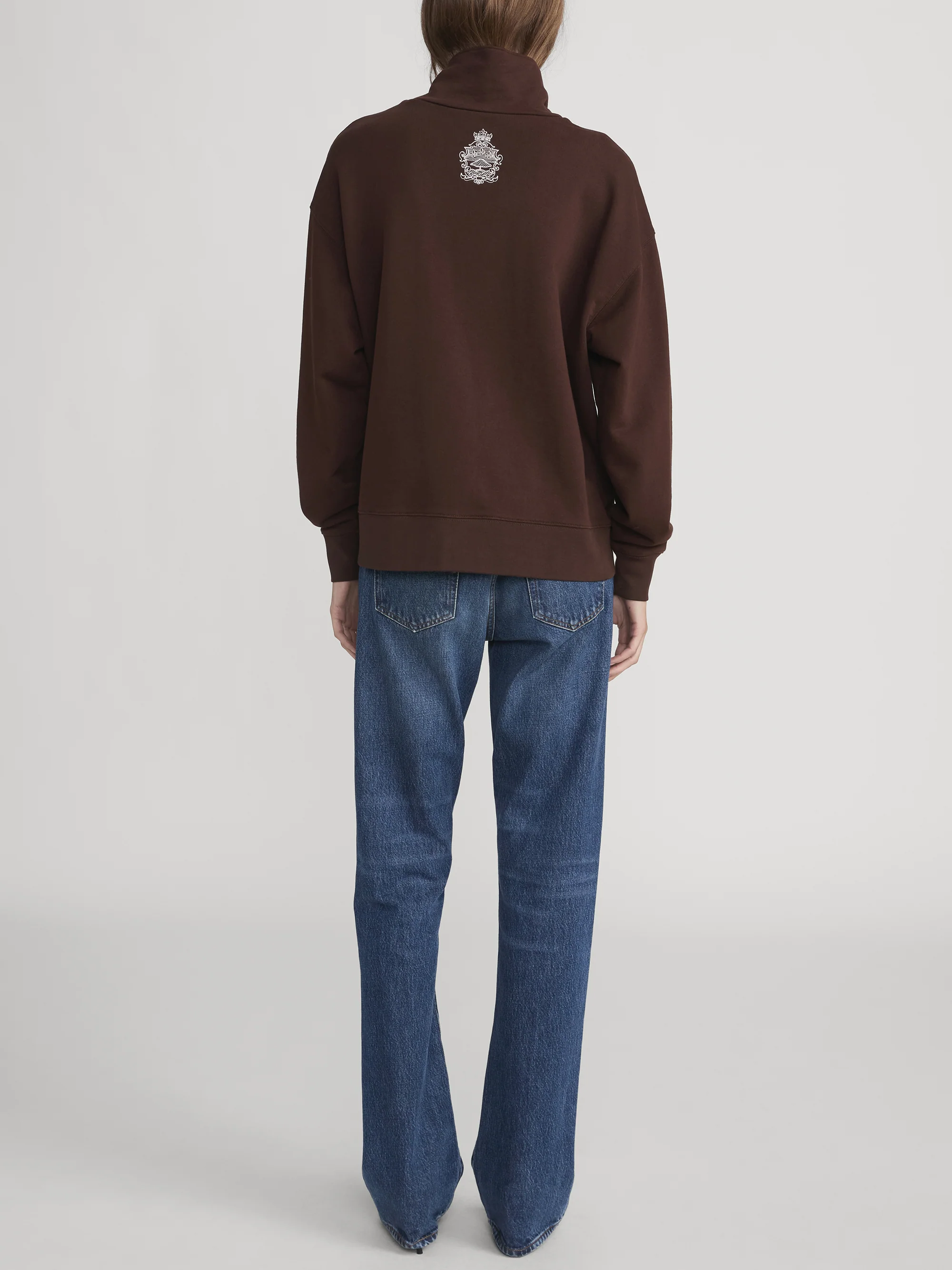 Ritz Half Zip Polo -- Chocolate Brown - Image 6