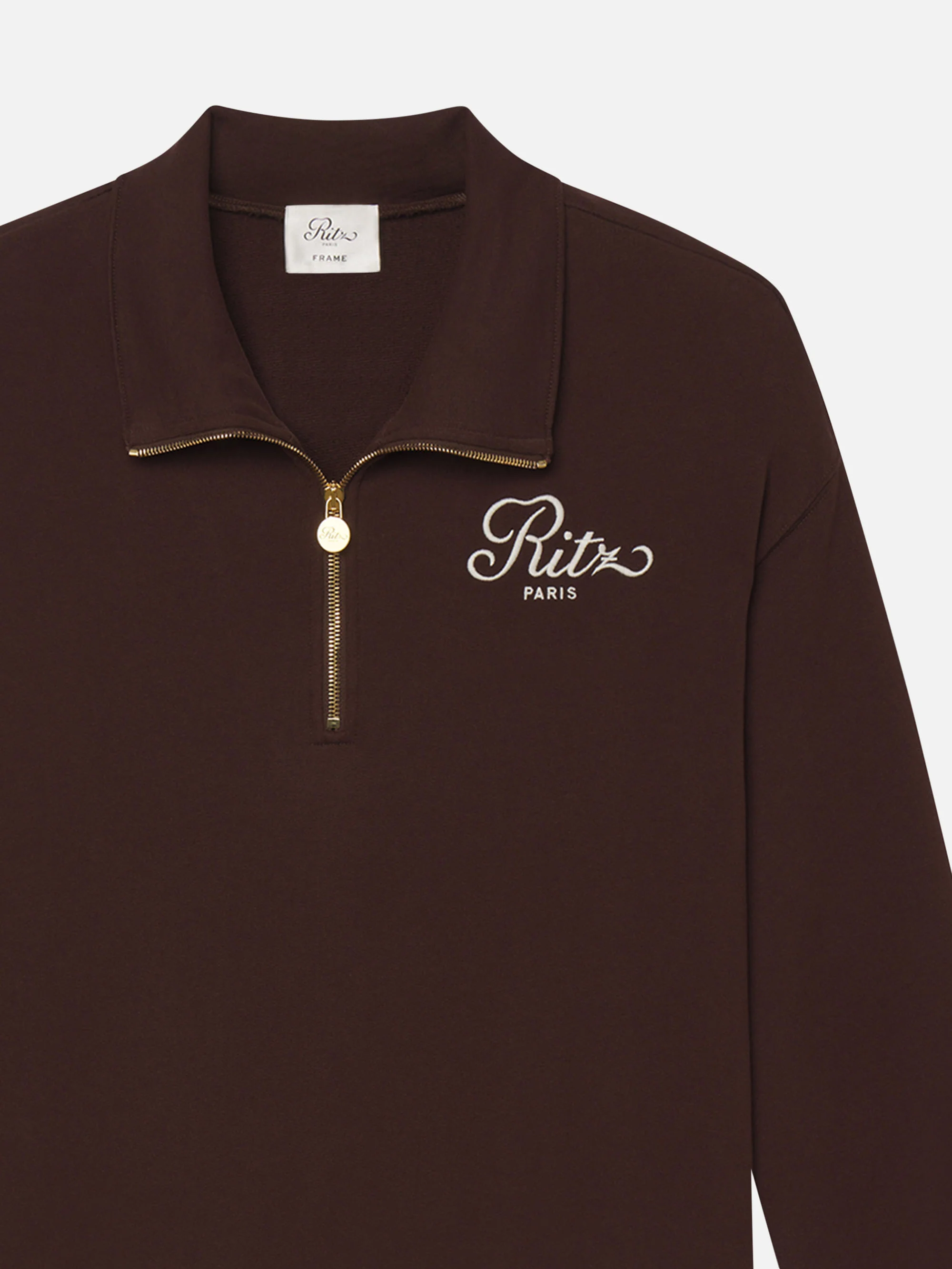 Ritz Half Zip Polo -- Chocolate Brown - Image 7