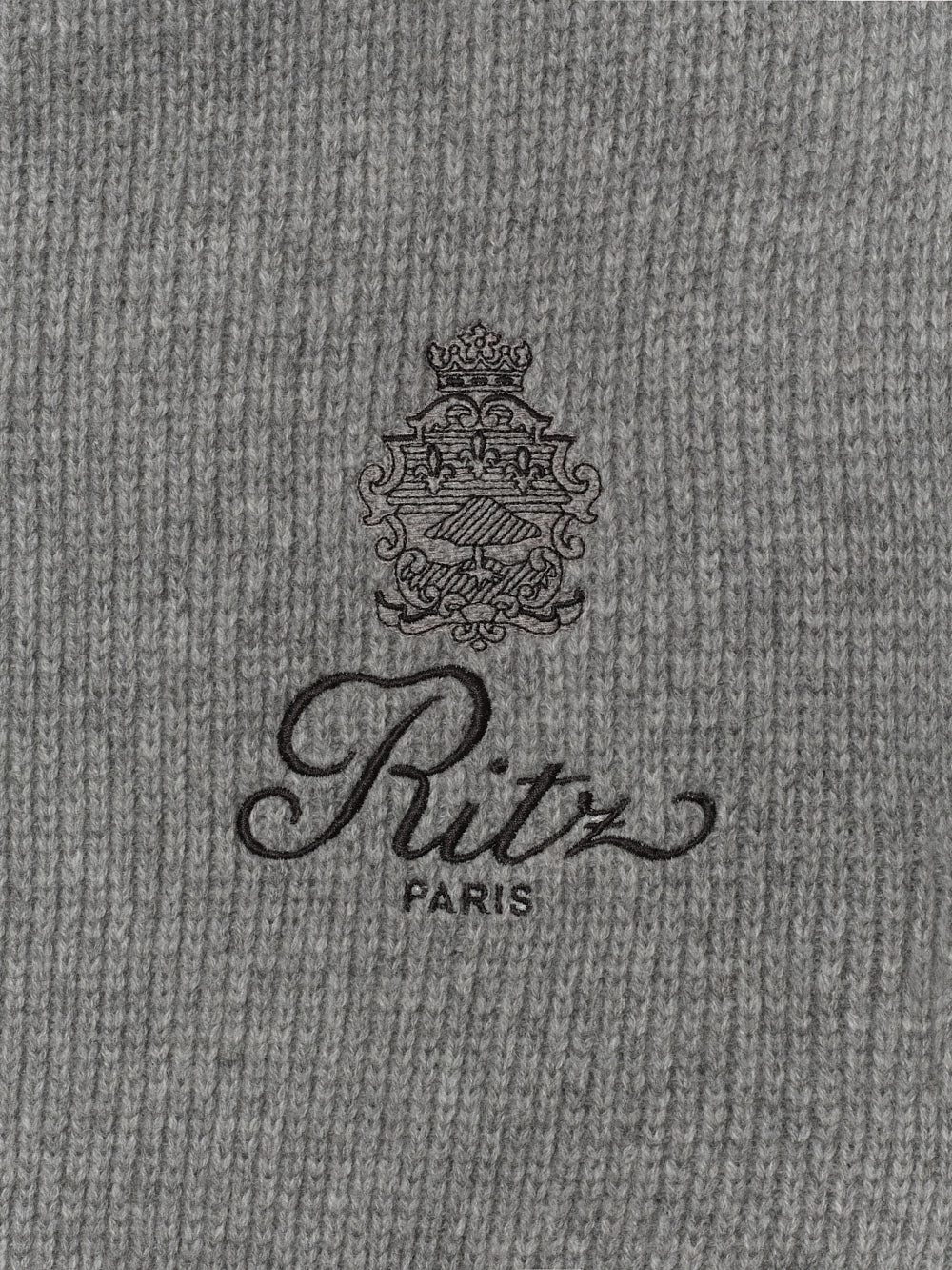 Ritz Men's Cashmere Full Zip Hoodie -- Warm Gray - Image 2