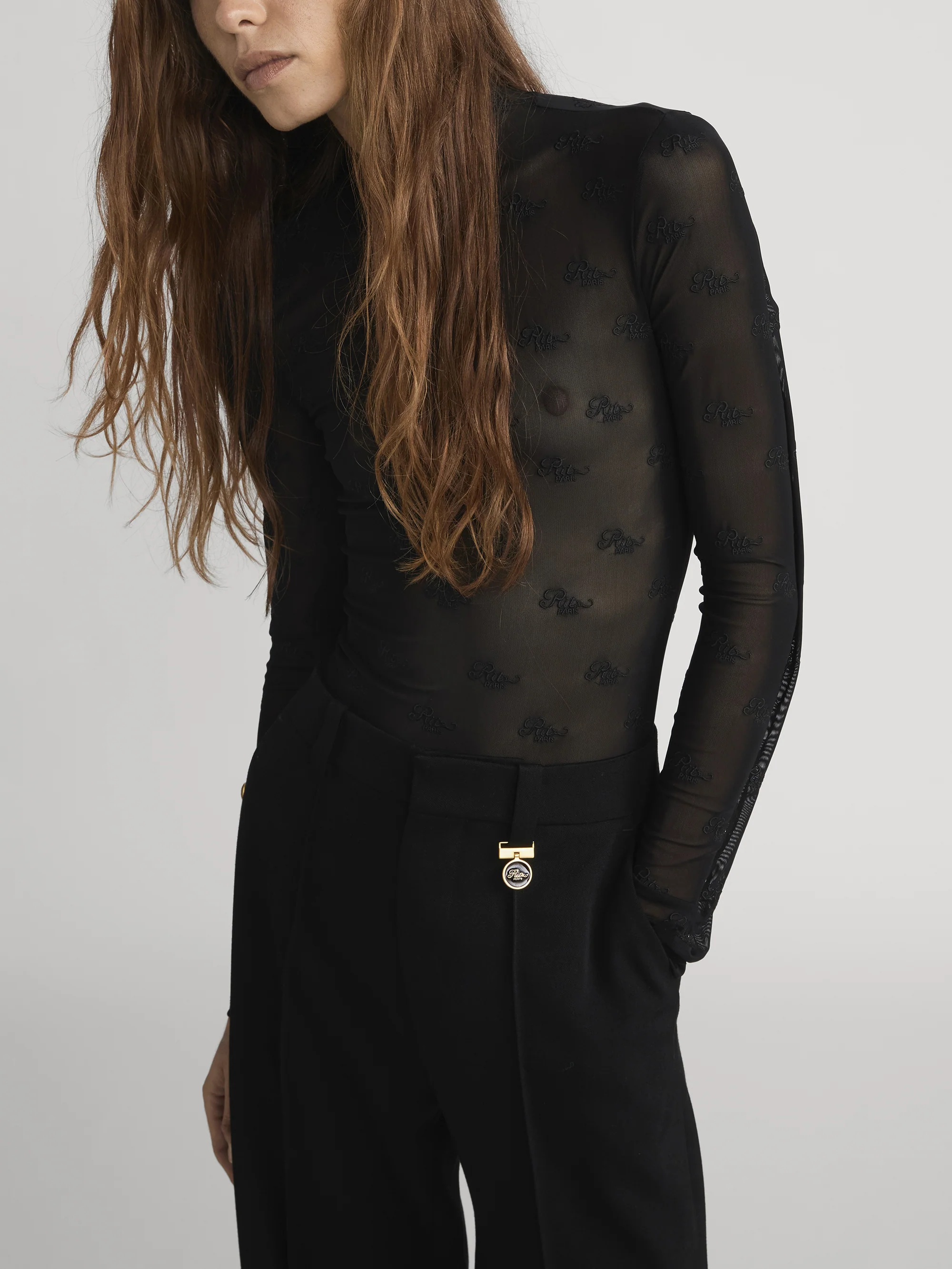 Ritz Mesh Bodysuit -- Black - Image 6