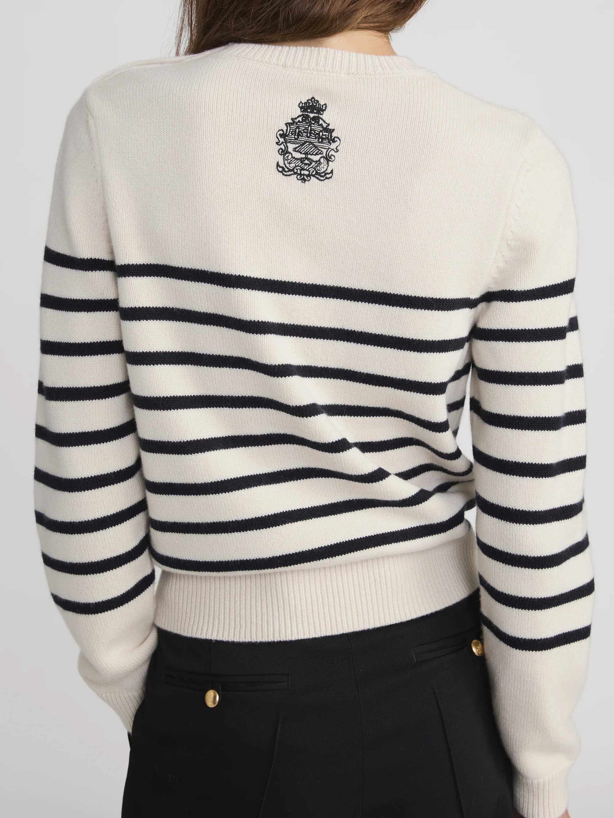 Ritz Sequined Striped Sweater -- Cream Multi - Image 6