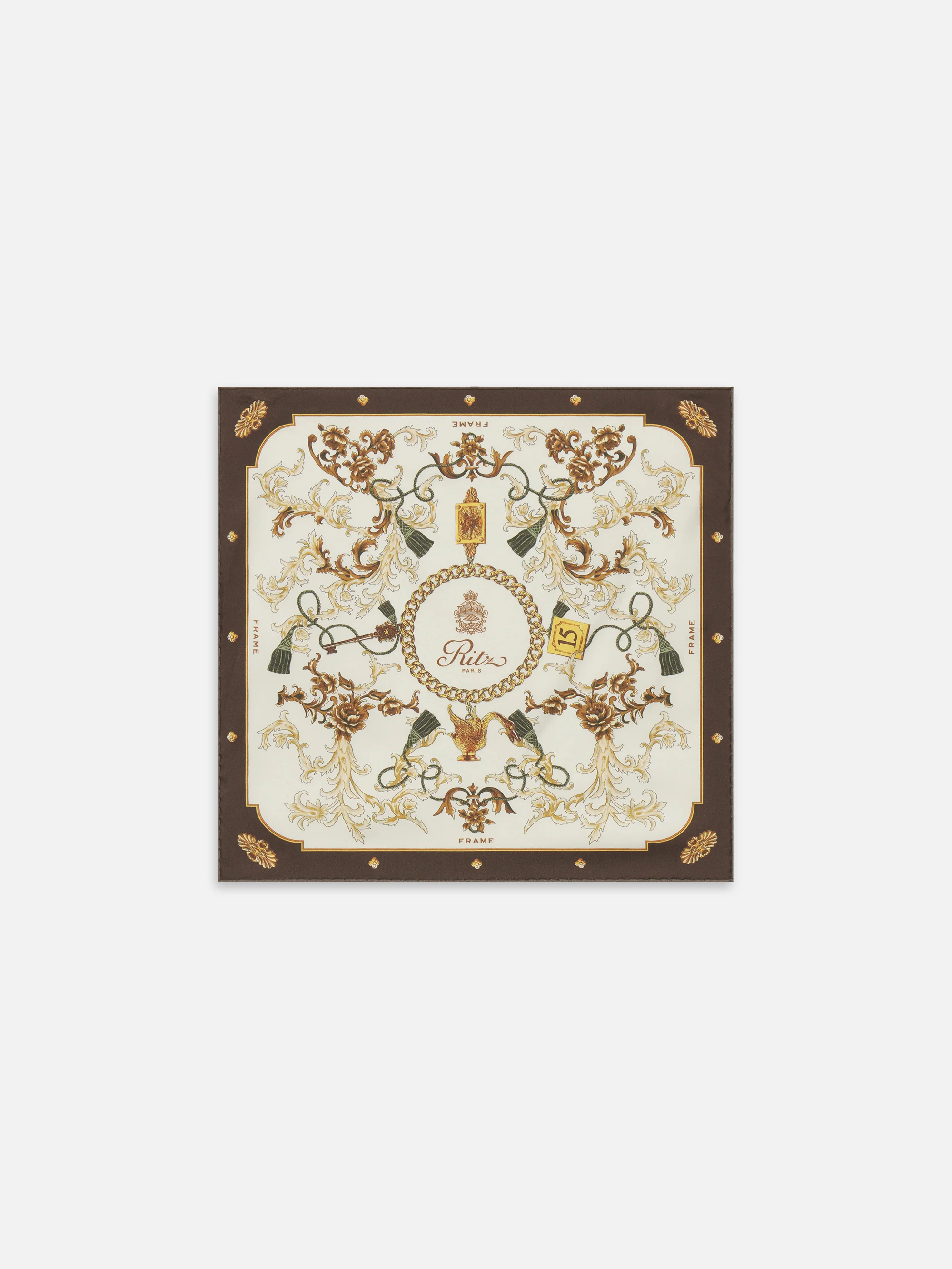 Ritz Silk Bracelet Scarf -- Cream Multi