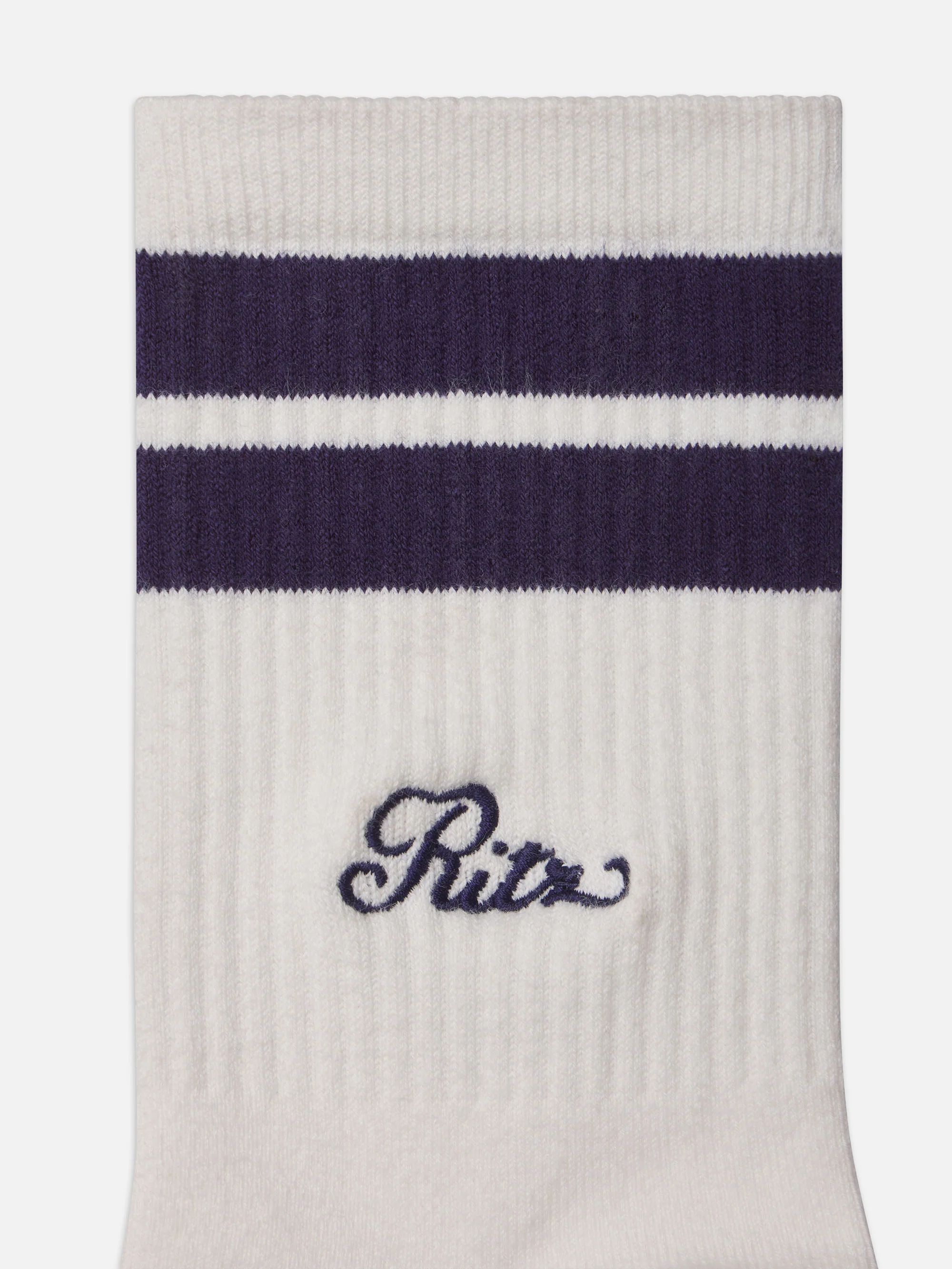 Ritz Striped Athletic Sock -- White - Image 3