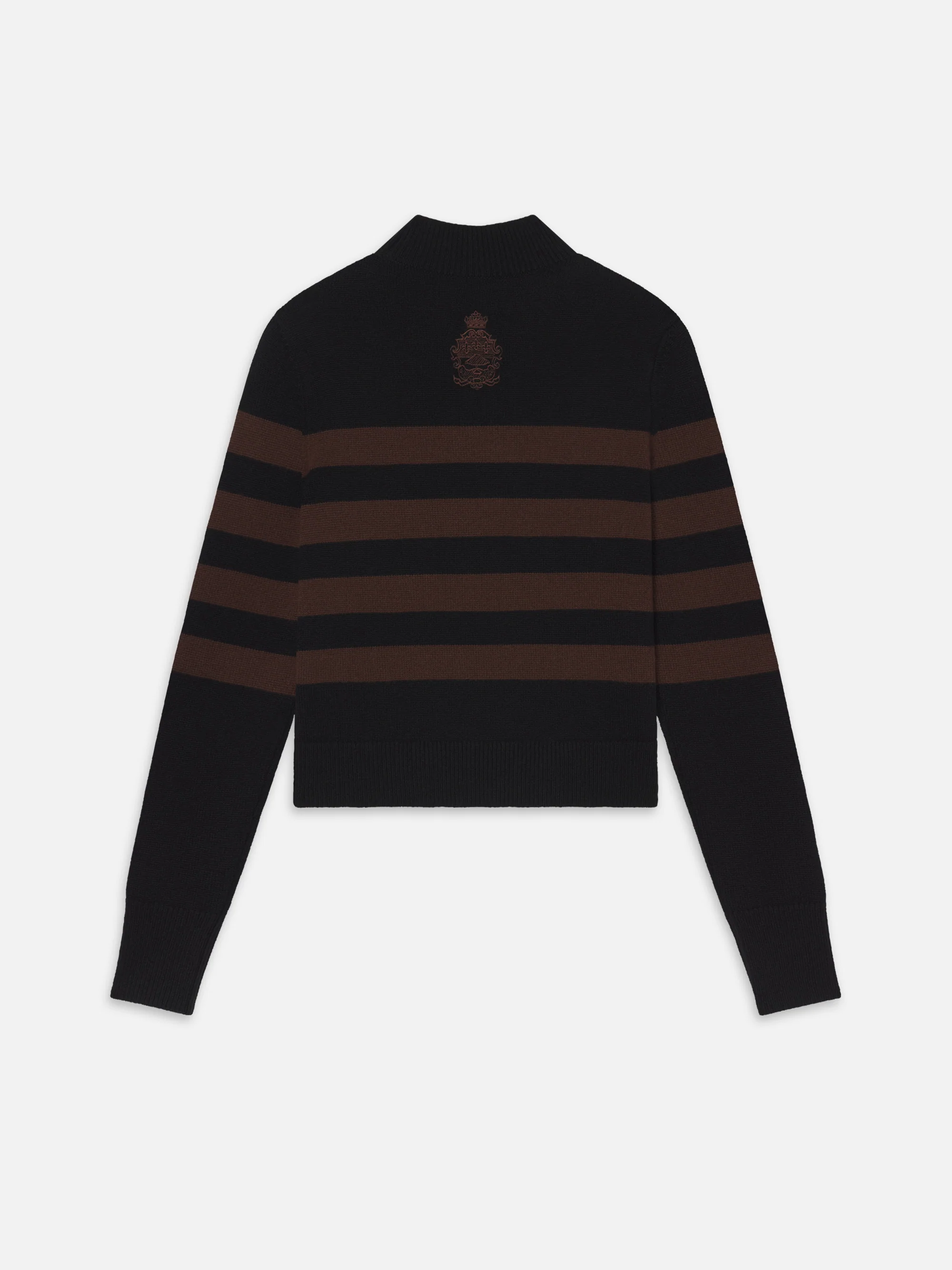Ritz Striped Cashmere Turtleneck Sweater -- Black Multi - Image 9