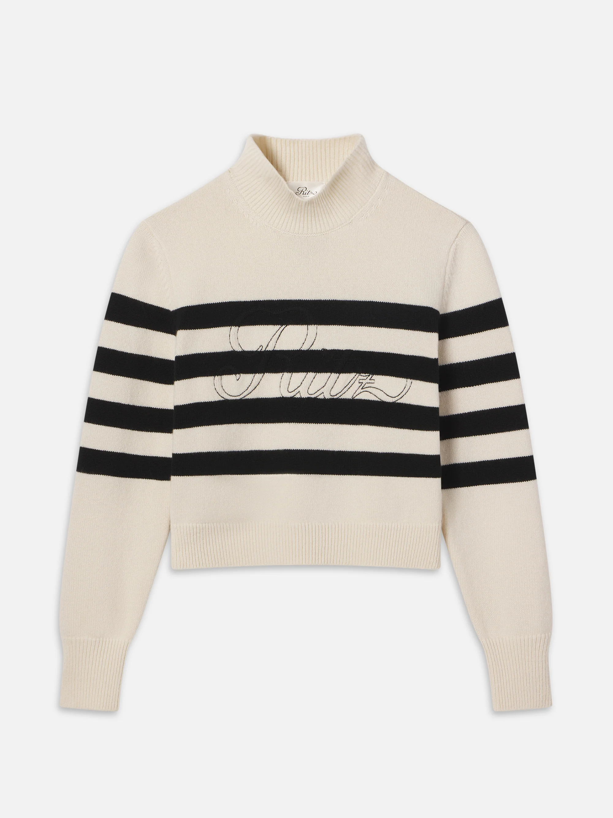 Ritz Striped Cashmere Turtleneck Sweater - Image 2