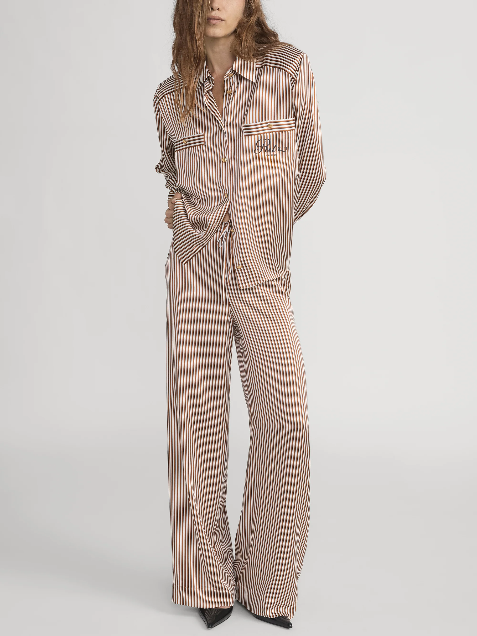 Ritz Striped Pajama Pant -- Tan Multi - Image 2