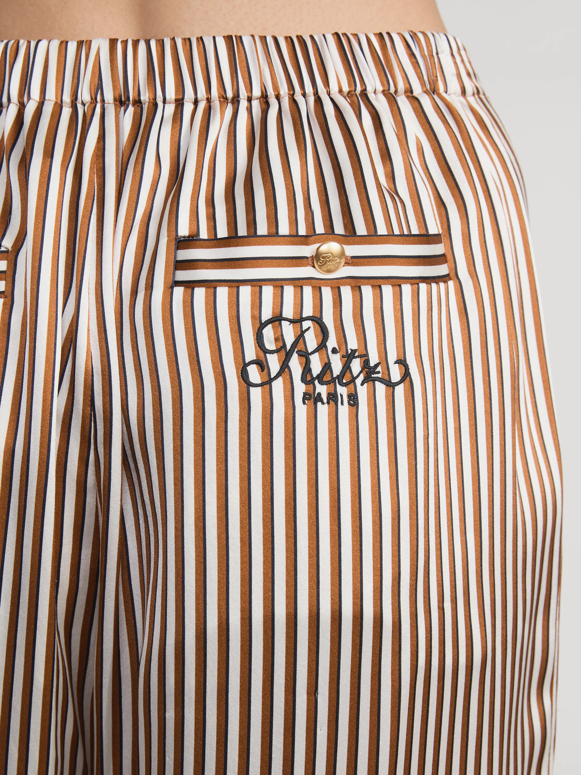 Ritz Striped Pajama Pant -- Tan Multi - Image 4
