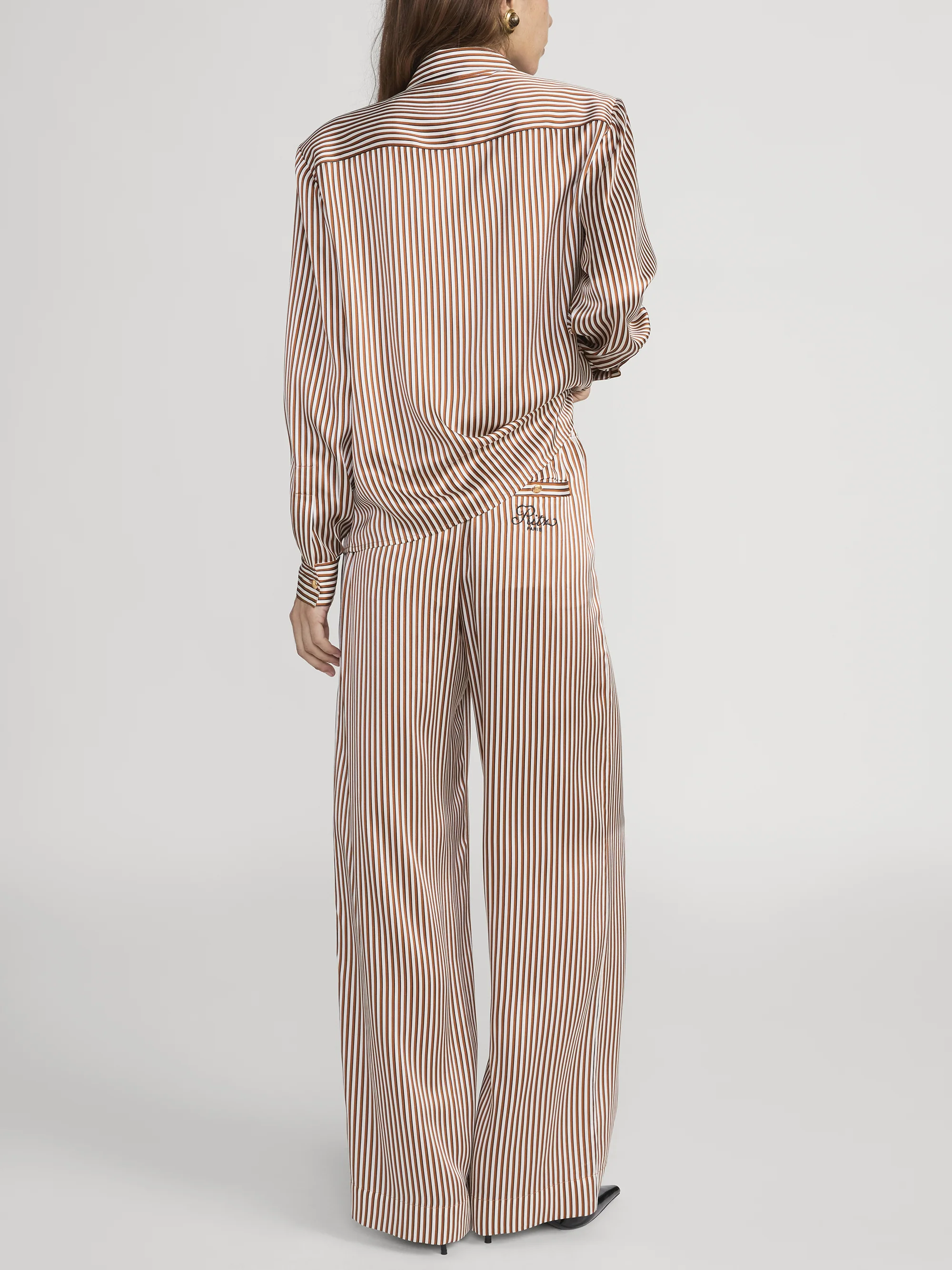 Ritz Striped Pajama Pant -- Tan Multi - Image 6