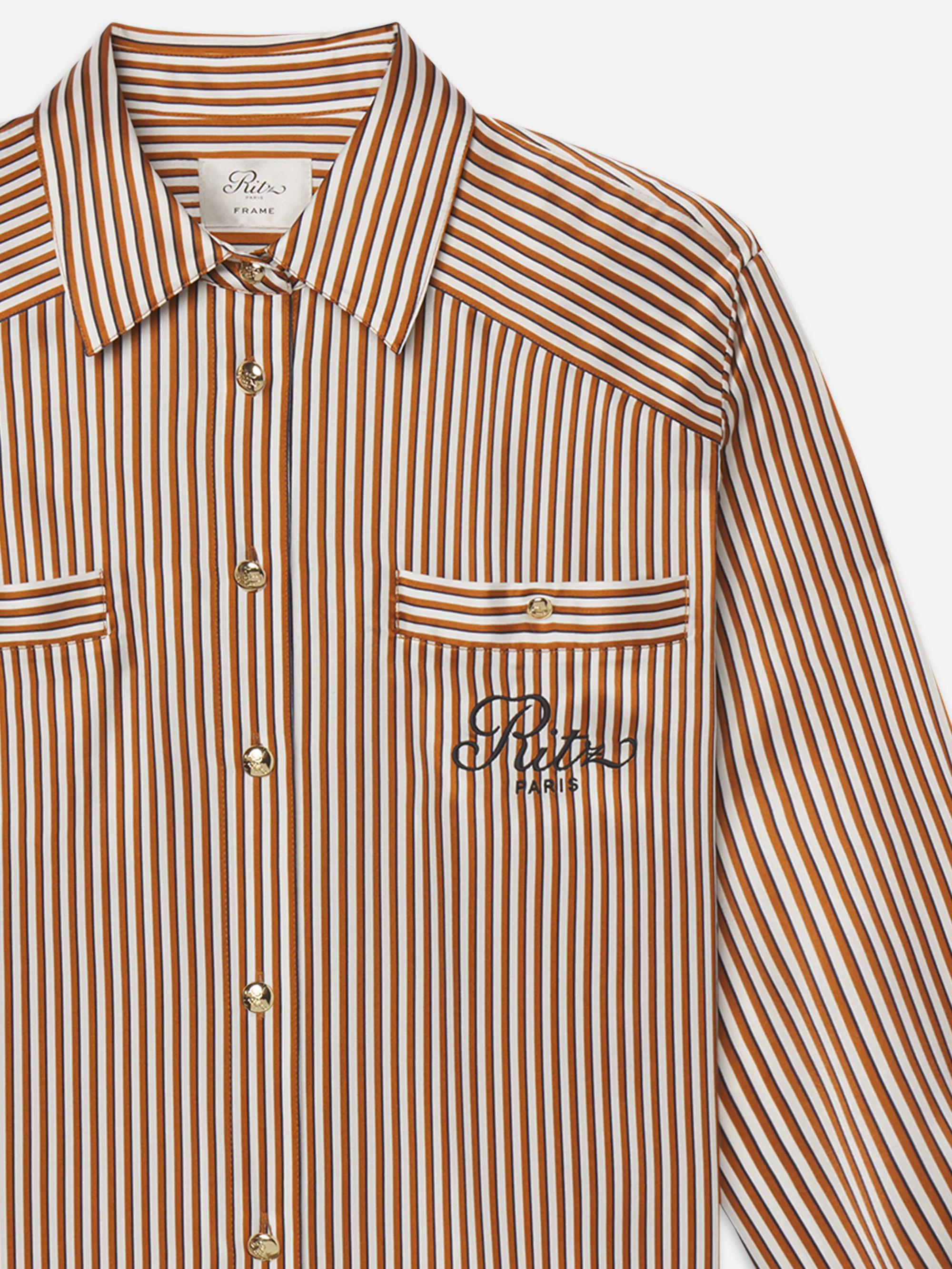 Ritz Striped Pajama Shirt -- Tan Multi - Image 7