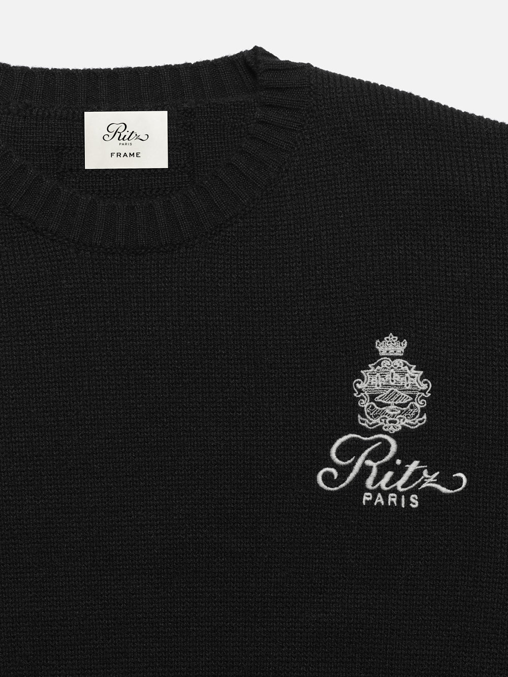 Ritz Men's Cashmere Crewneck -- Black - Image 2