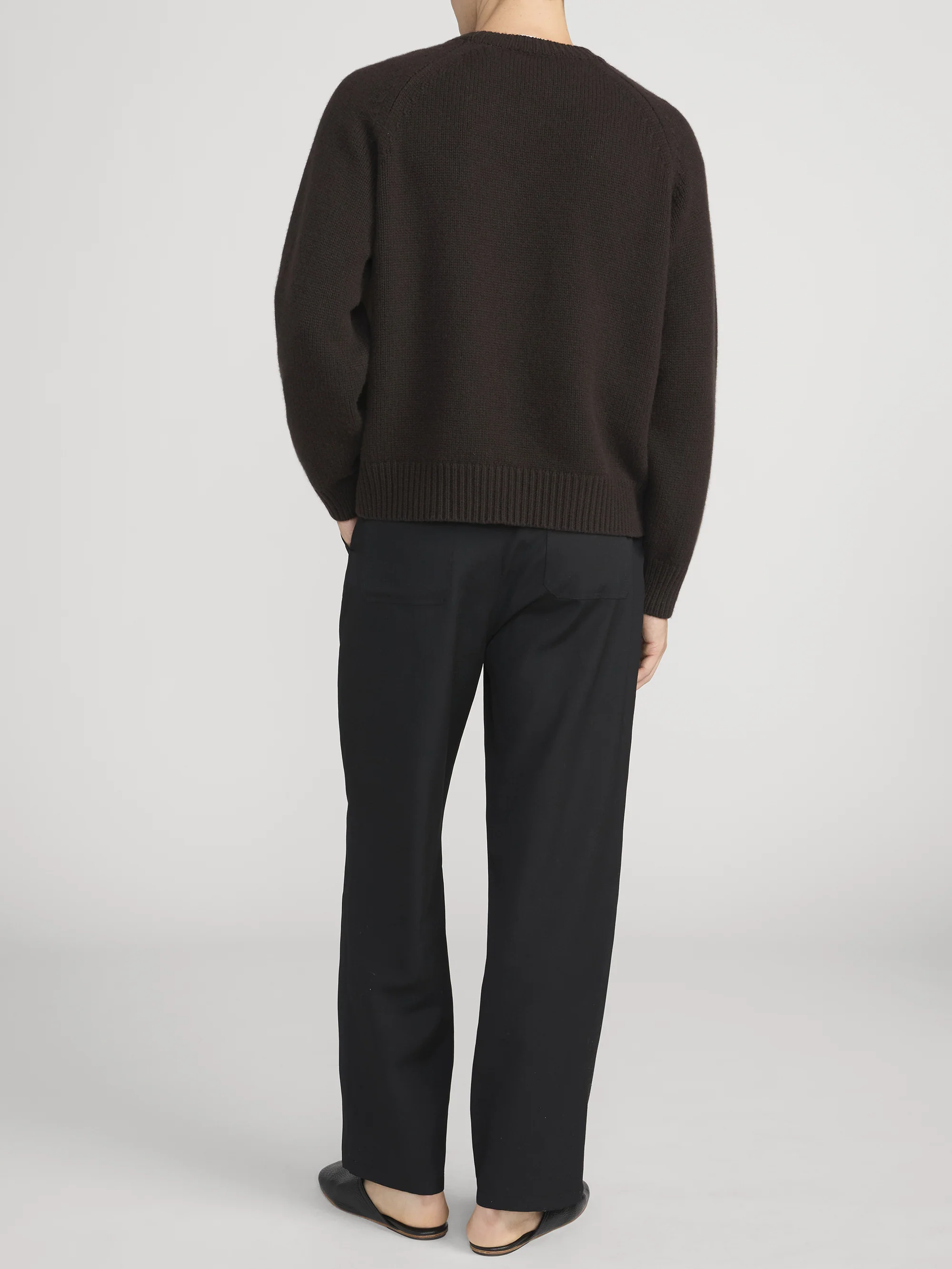 Ritz Unisex Cashmere Sweater -- Brown - Image 6