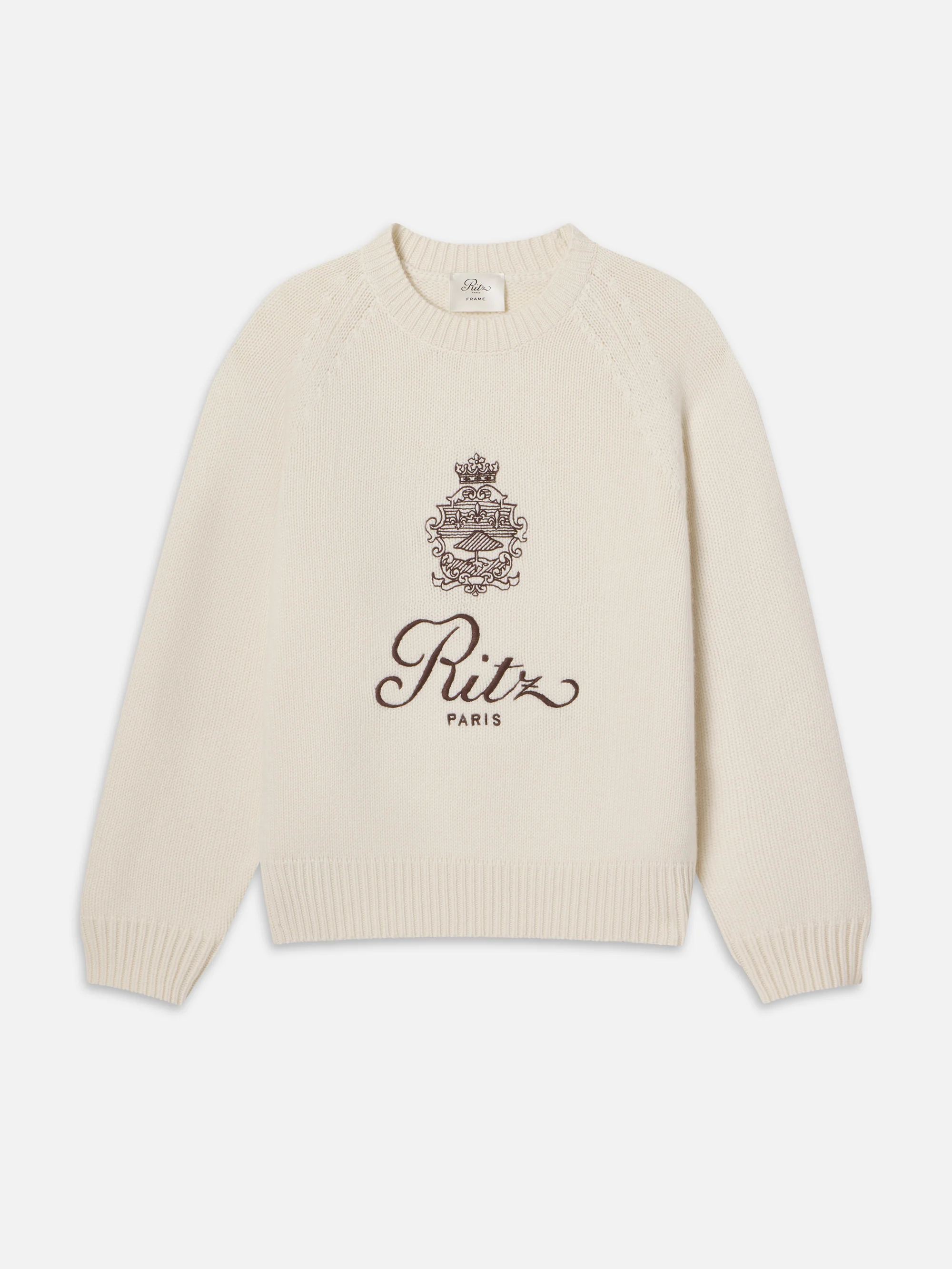 Ritz Unisex Cashmere Sweater -- Cream - Image 2