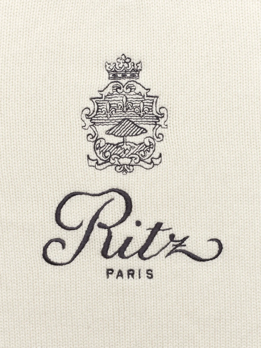 Ritz Unisex Cashmere Sweater -- Off White - Image 2