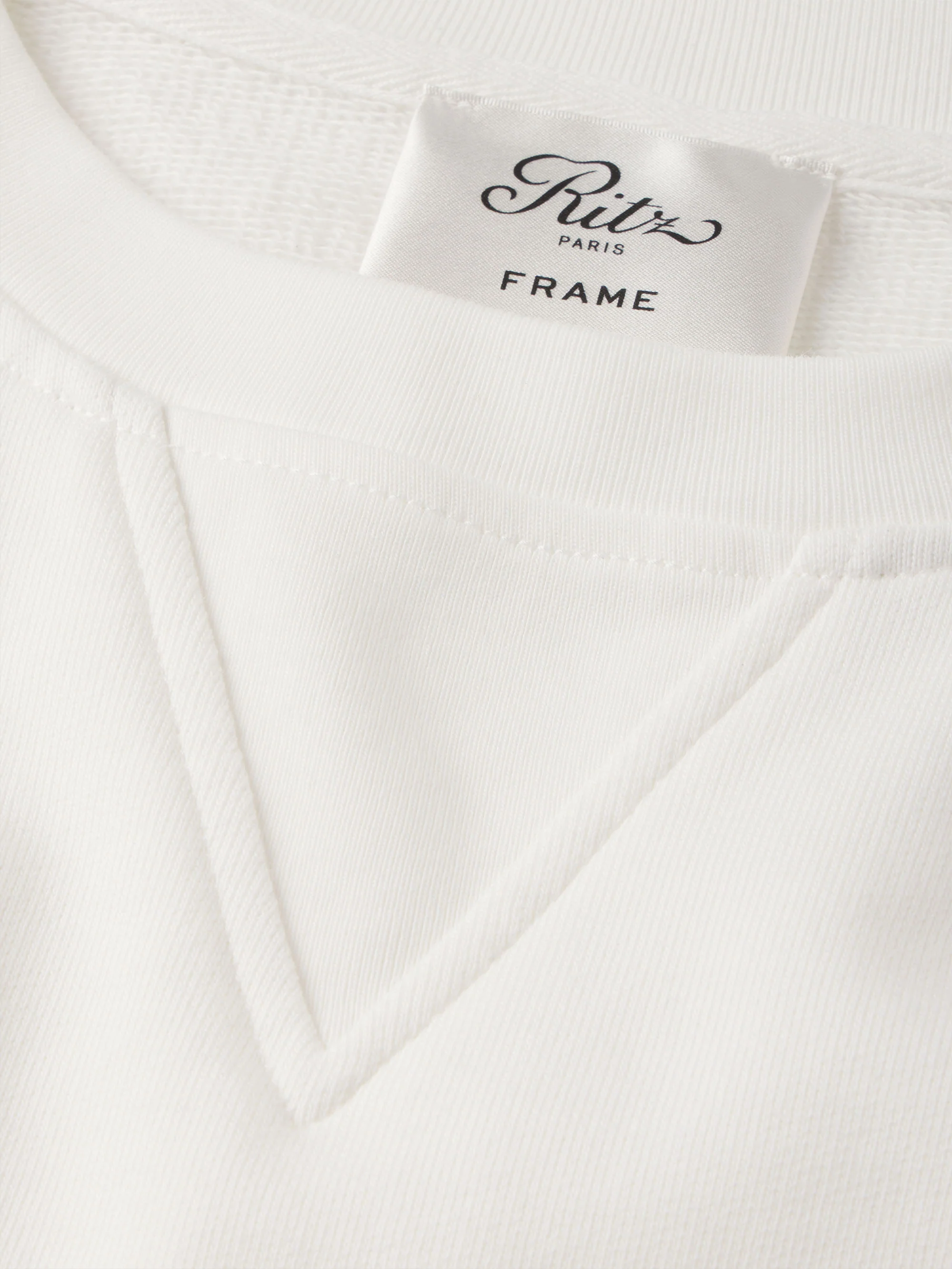 Ritz Unisex Tonal Logo Crewneck -- Cream - Image 11