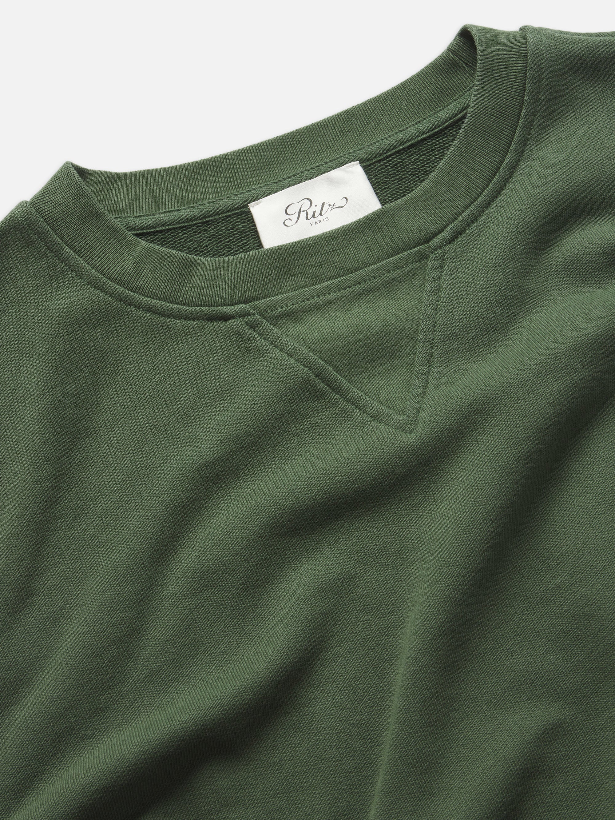Ritz Unisex Tonal Logo Crewneck -- Hunter Green - Image 11