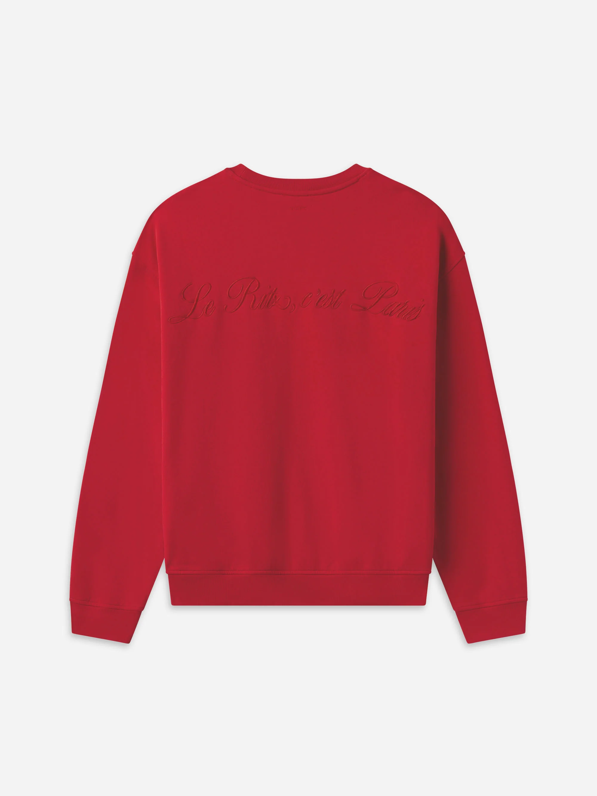 Ritz Unisex Tonal Logo Crewneck -- Red - Image 3