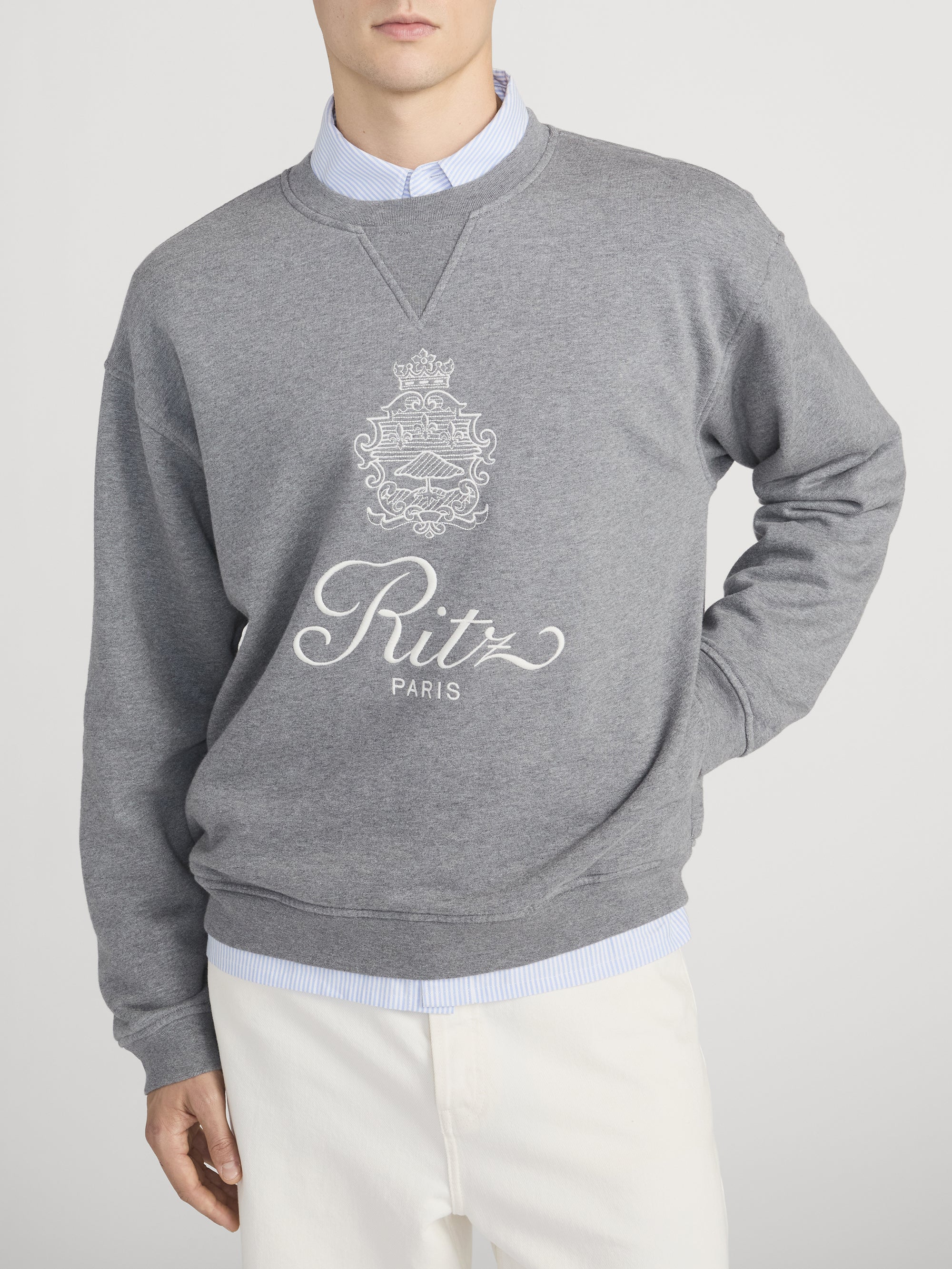 Ritz Unisex Sweatshirt -- Heather Grey - Image 4