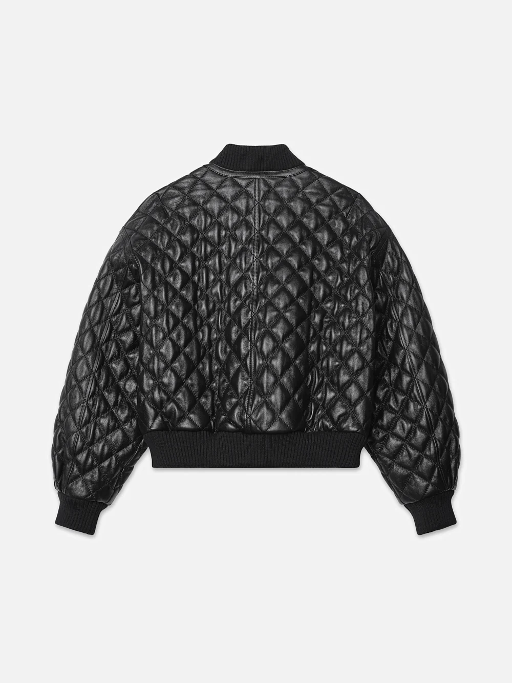 Ritz Women's Quilted Leather Bomber -- Black - Image 3