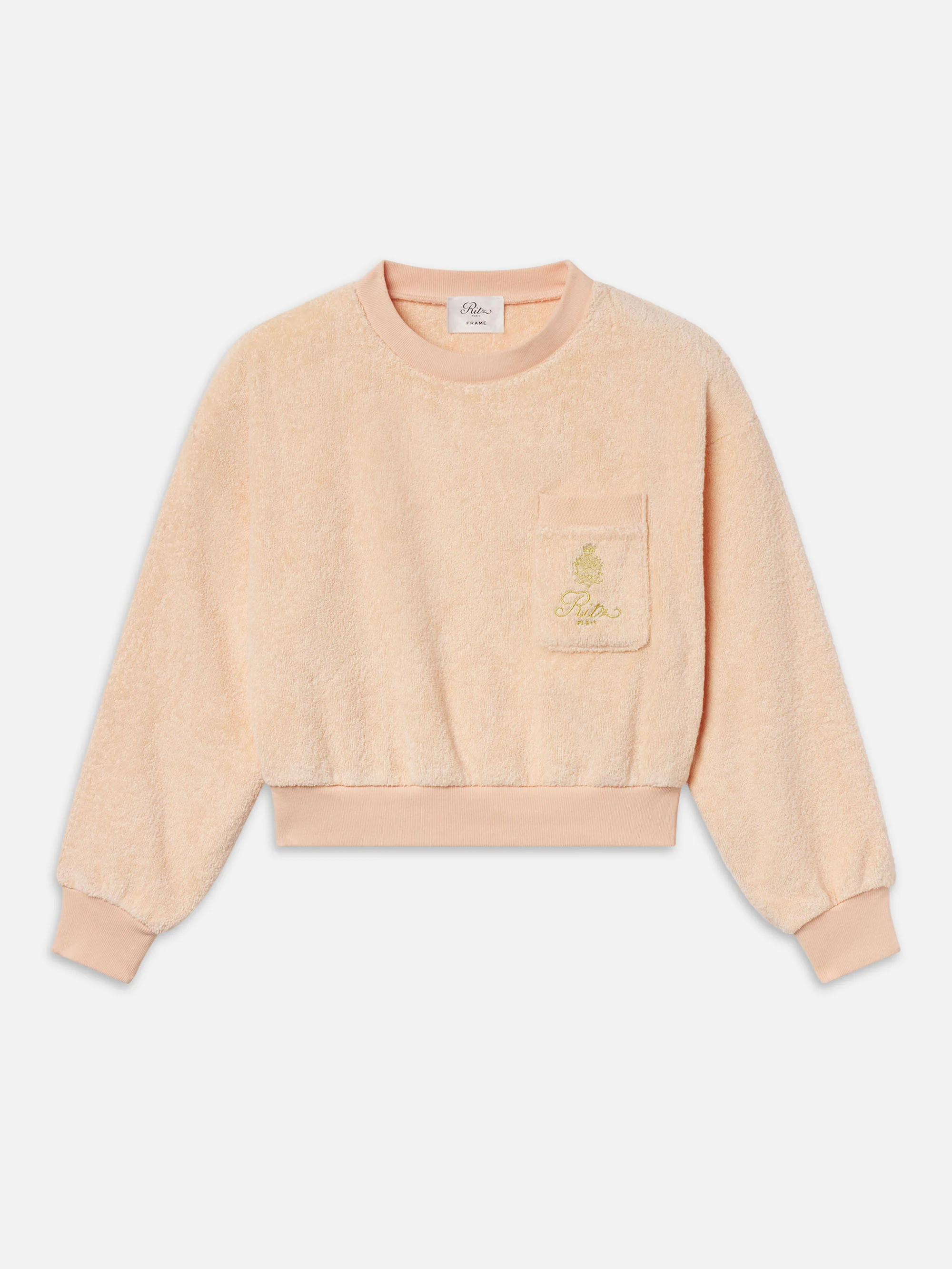 Ritz Women's Terry Cropped Sweatshirt -- Ritz Pink - Image 3