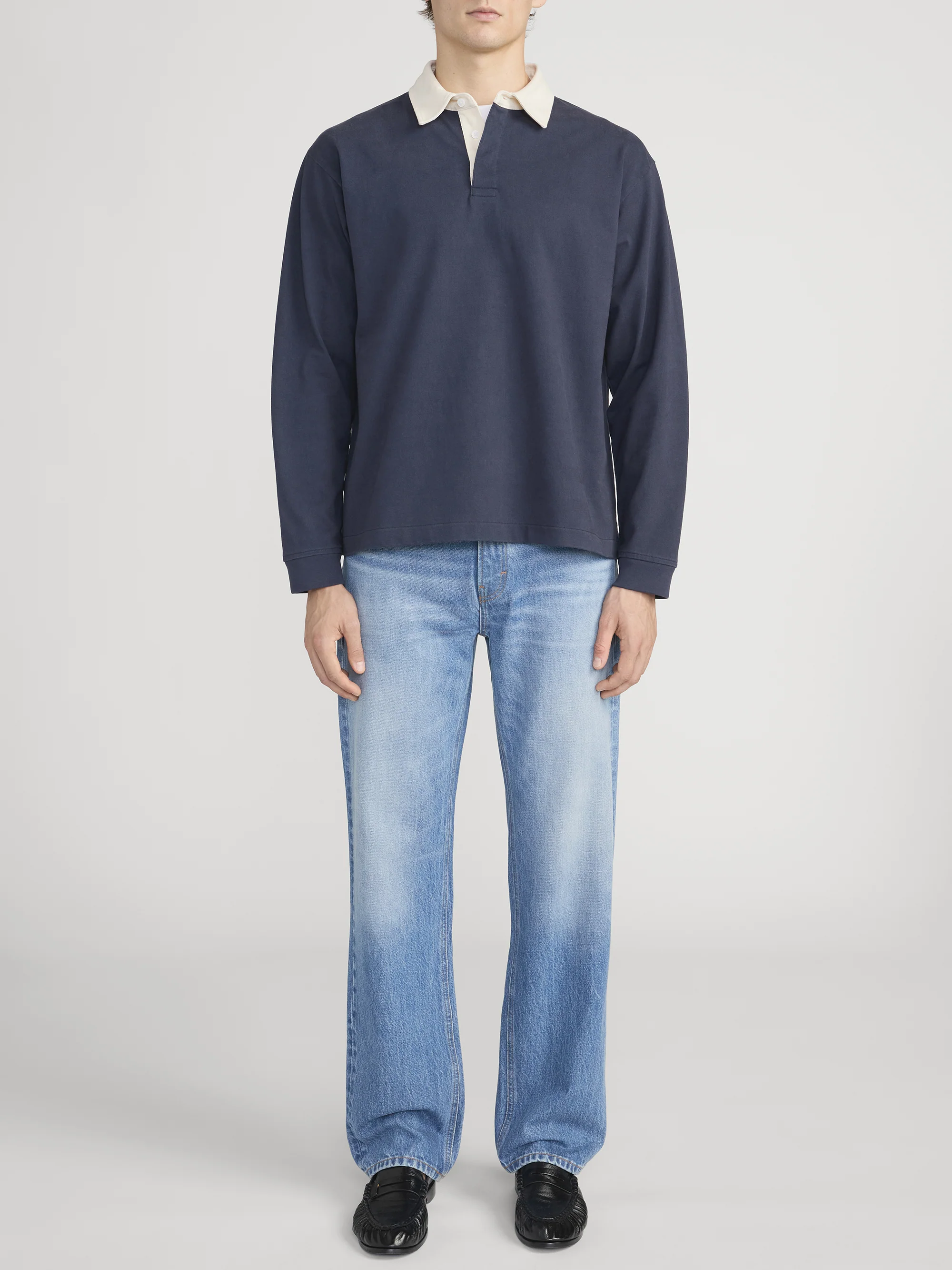 Rugby Polo Shirt -- Dark Navy - Image 2