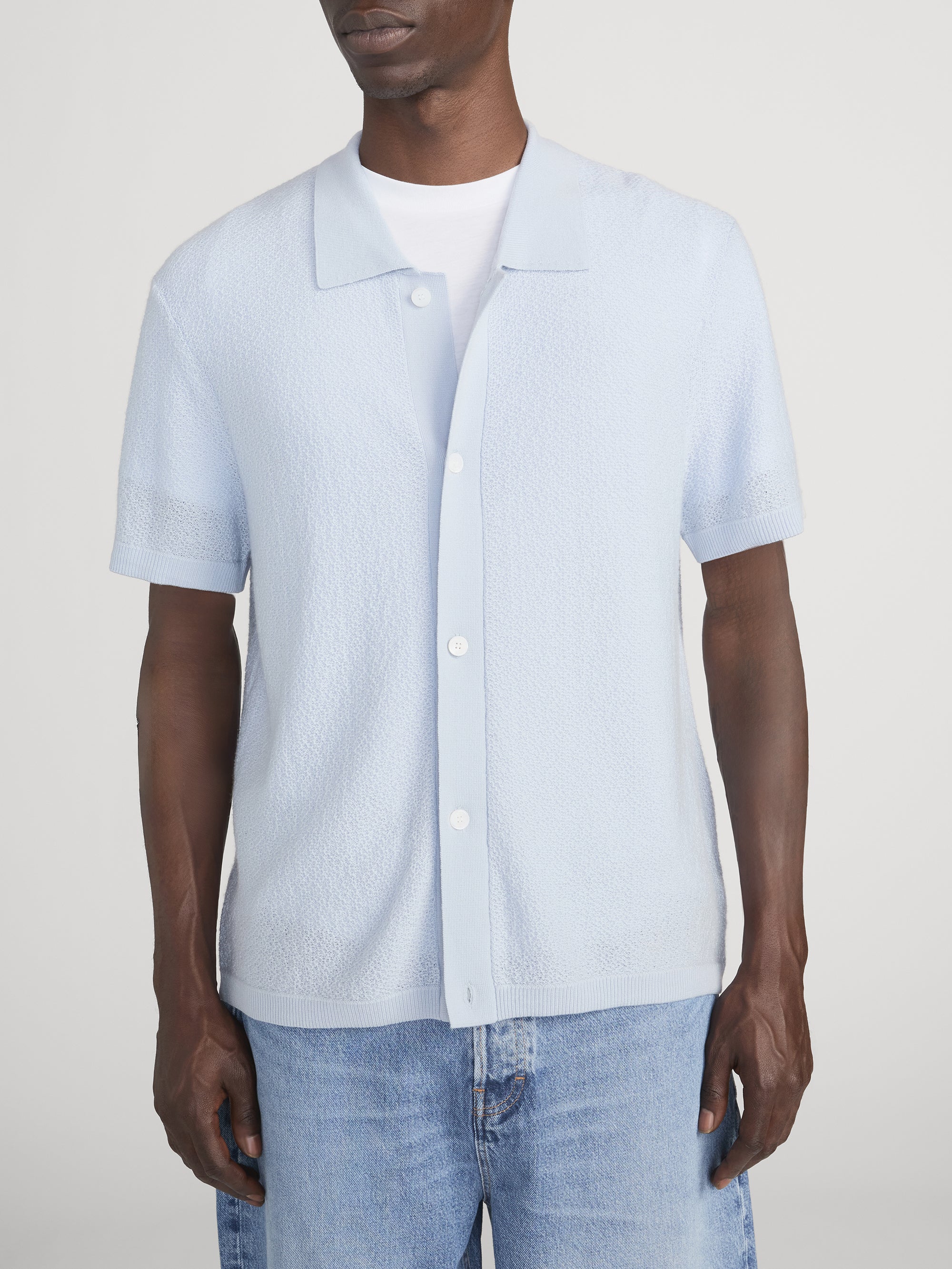 Cardigan Sweater -- Pale Blue - Image 3