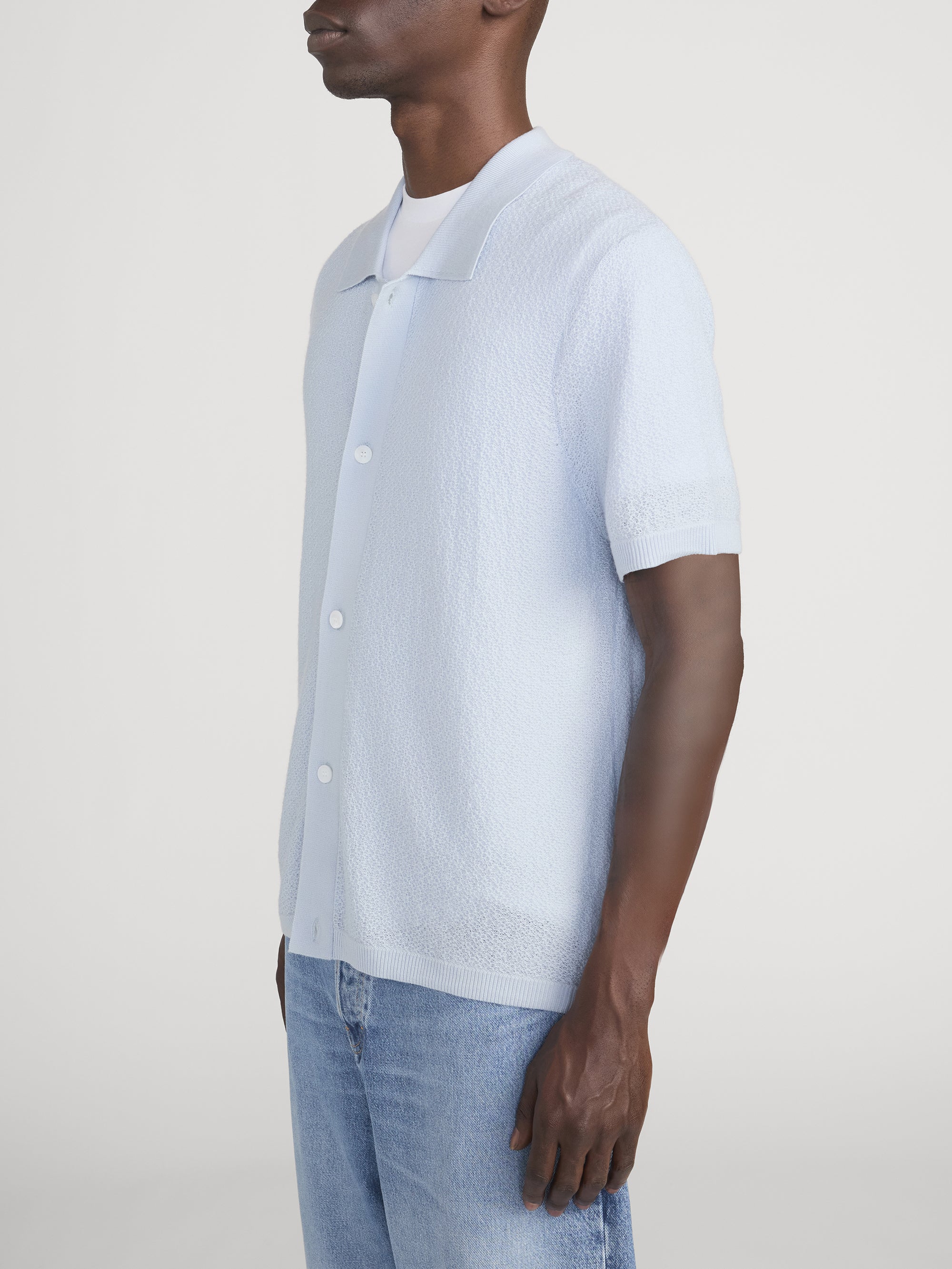 Cardigan Sweater -- Pale Blue - Image 4