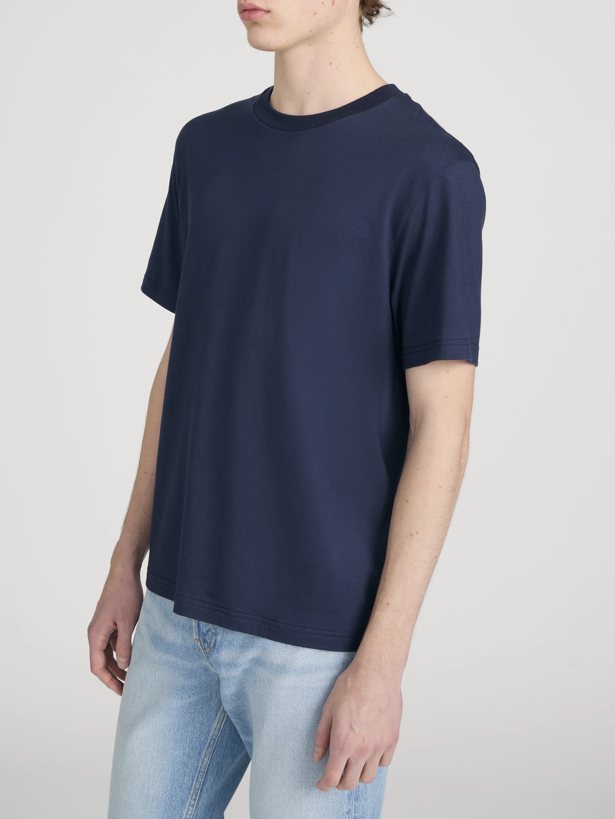 Light Cotton Tee -- Dark Navy - Image 4
