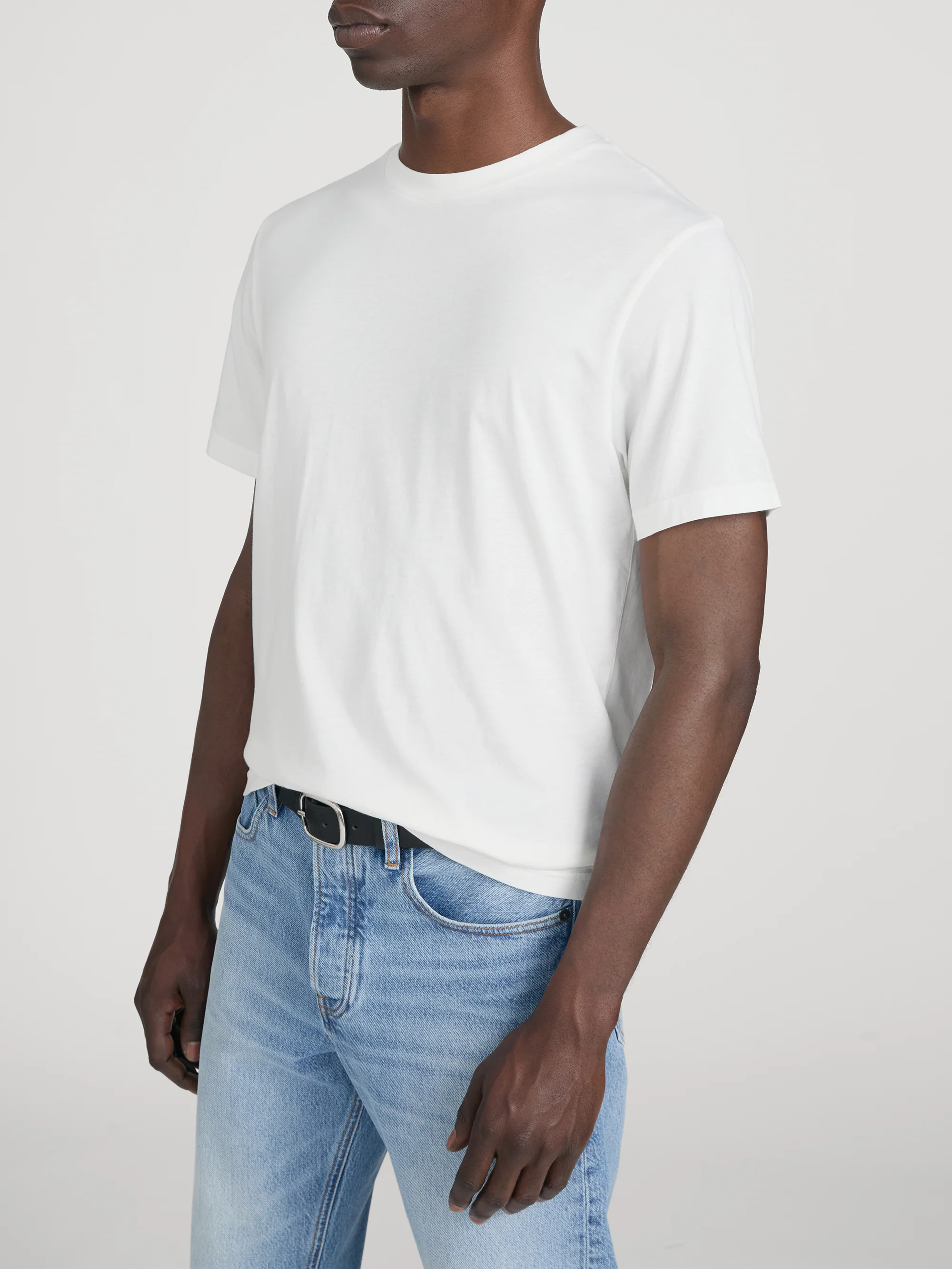 Light Cotton Tee -- Off White - Image 4